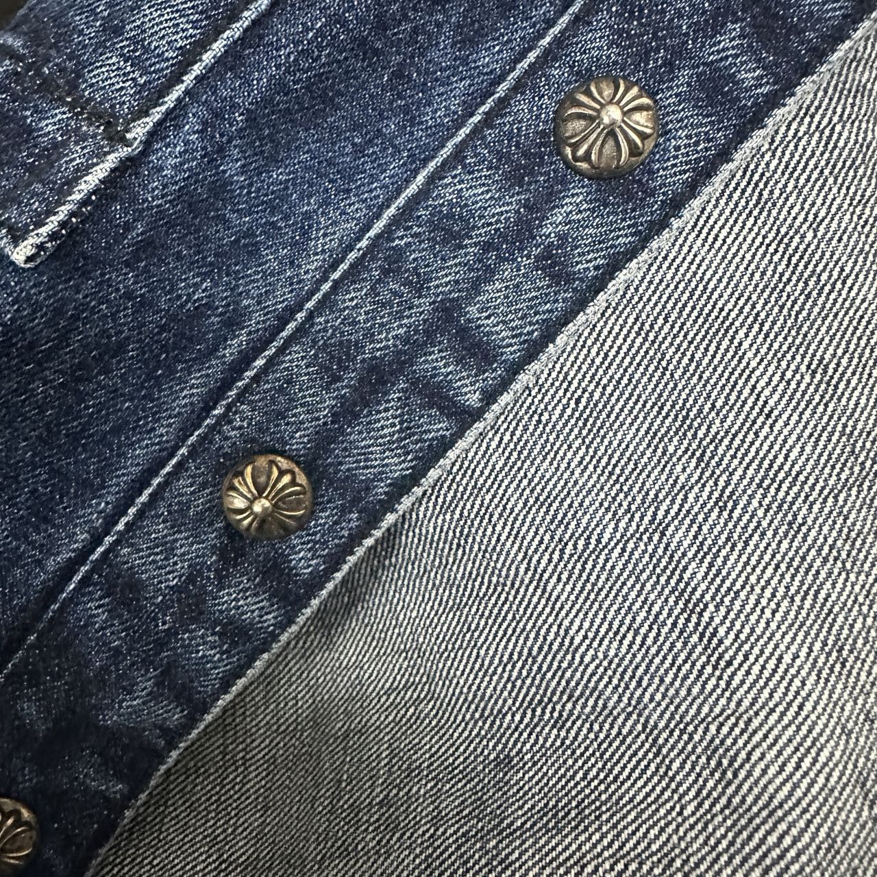 Chrome Hearts Chrome Hearts Cross Patch Denim Long Sleeve Shirt Size US XL / EU 56 / 4 - 4 Thumbnail
