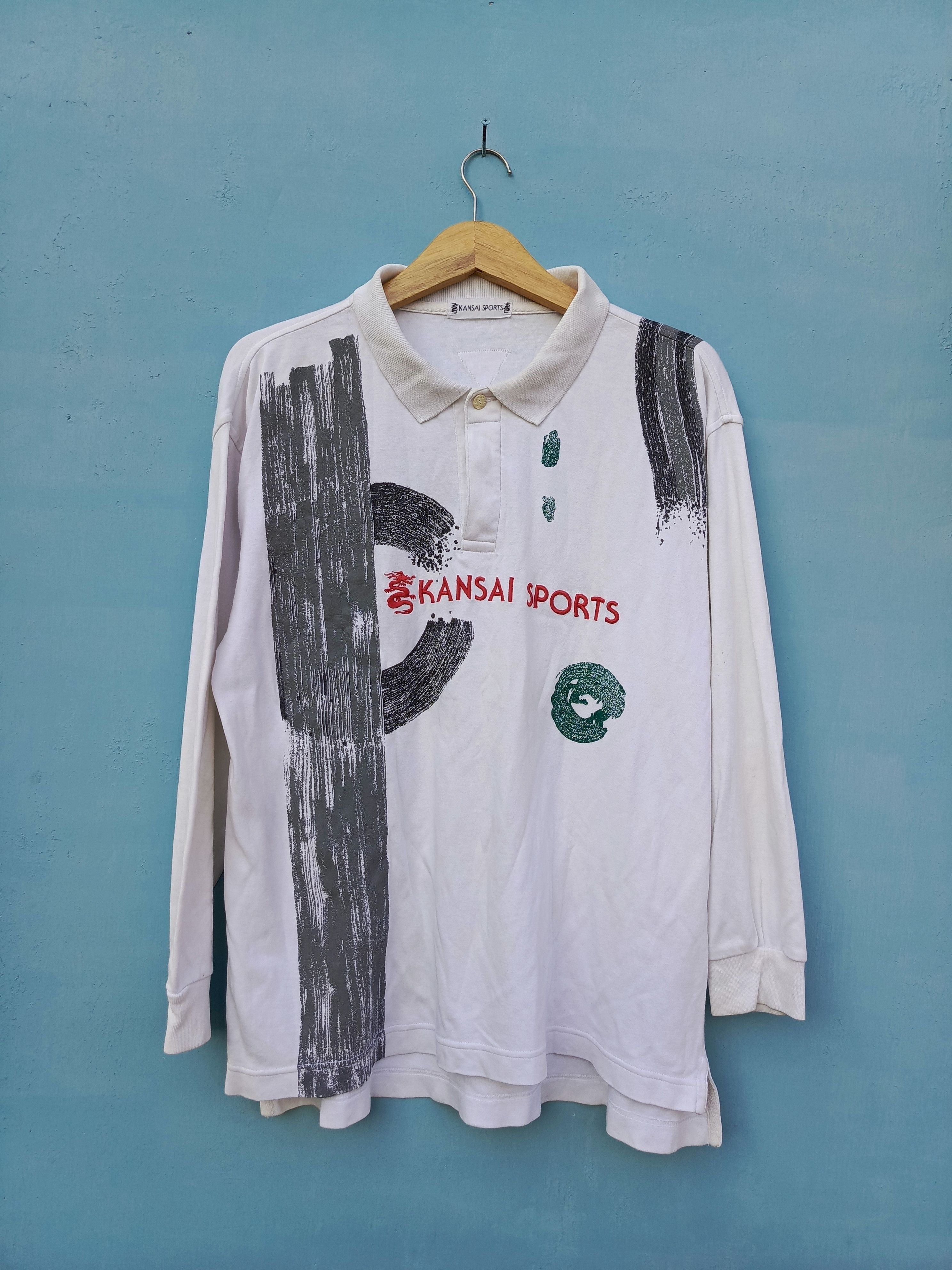 Japanese Brand Kansai Sports Japan Polo Shirt – Vintage Street Style Size US L / EU 52-54 / 3 - 1 Thumbnail