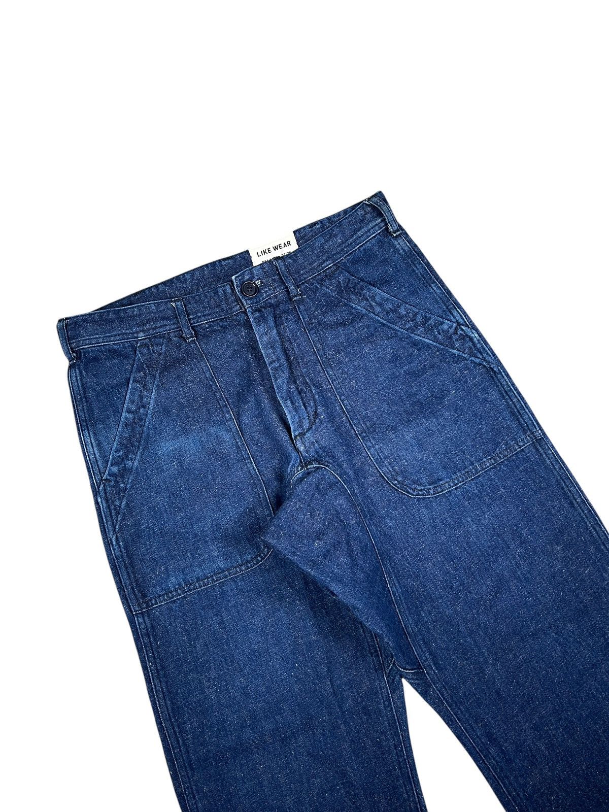 Comme des Garcons × Japanese Brand SEA 🇯🇵 Indigo Low Crotch Fatigue Denim Pants Size US 30 / EU 46 - 5 Thumbnail
