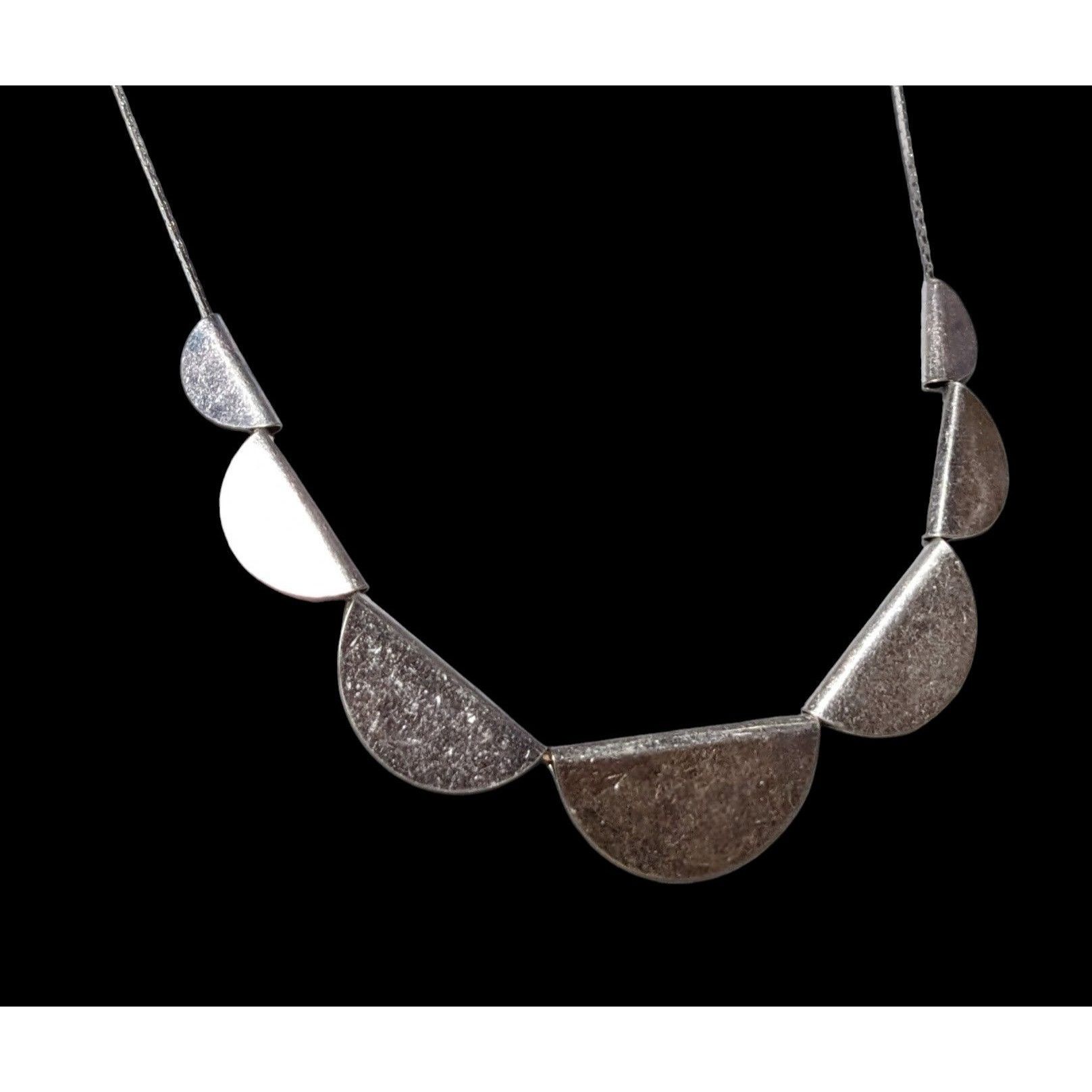 Other Geometric Half Circle Silver Charm Necklace Size ONE SIZE - 3 Thumbnail