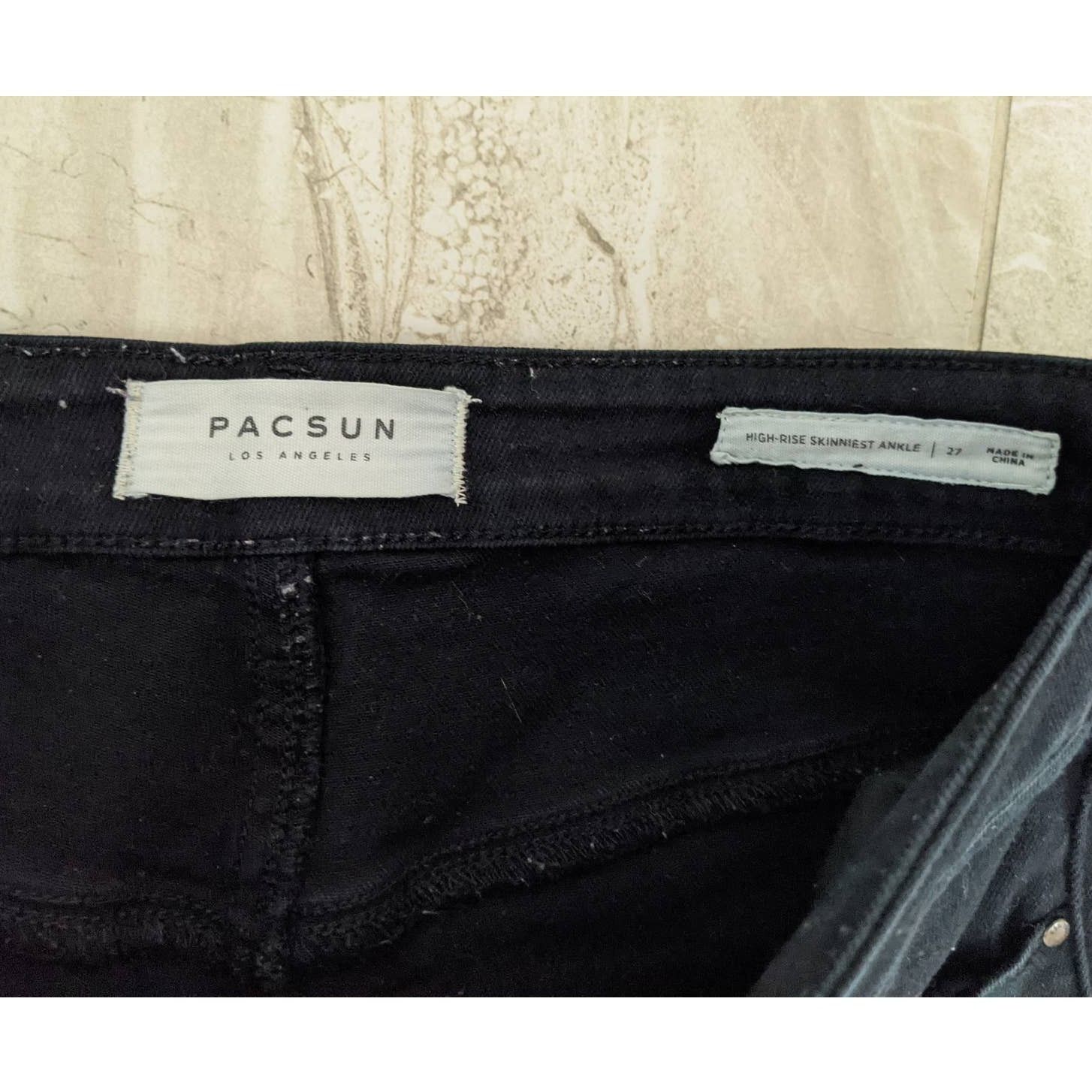 Pacsun Pacsun Distressed Black Jeans 27 High-Rise Skinniest Ankle Size US 27 - 3 Thumbnail