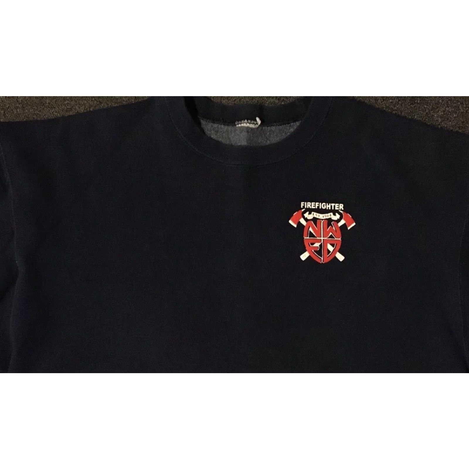Vintage VINTAGE Northwest Fire Dept Faded Sweatshirt/Boxy XL Police Department Hoodie Men Blue 90s 80s Grunge Biker USA USA Size US XL / EU 56 / 4 - 7 Thumbnail