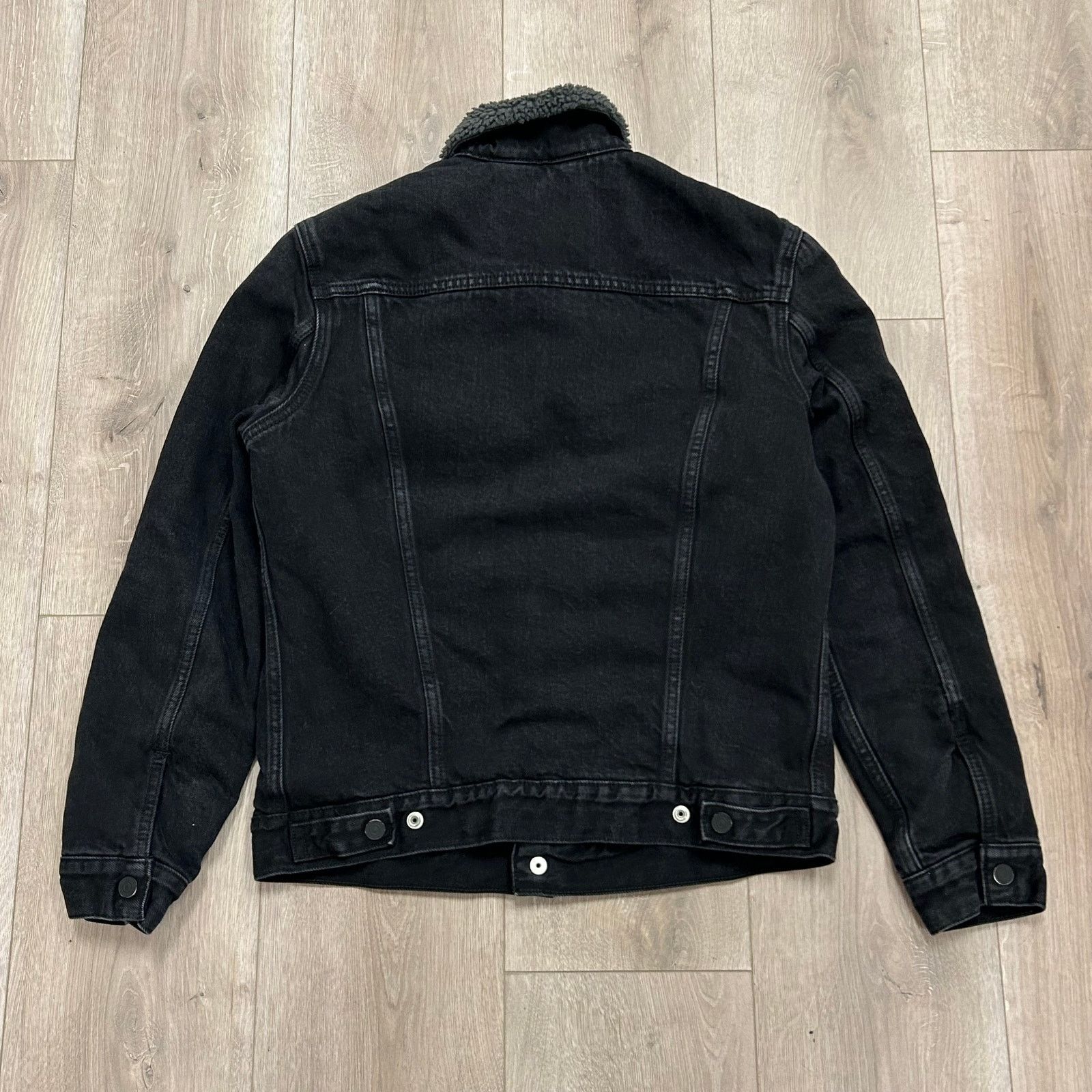 Levi's Levis Sherpa Lined Denim Trucker Jacket Coat Black Medium Size US M / EU 48-50 / 2 - 6 Thumbnail