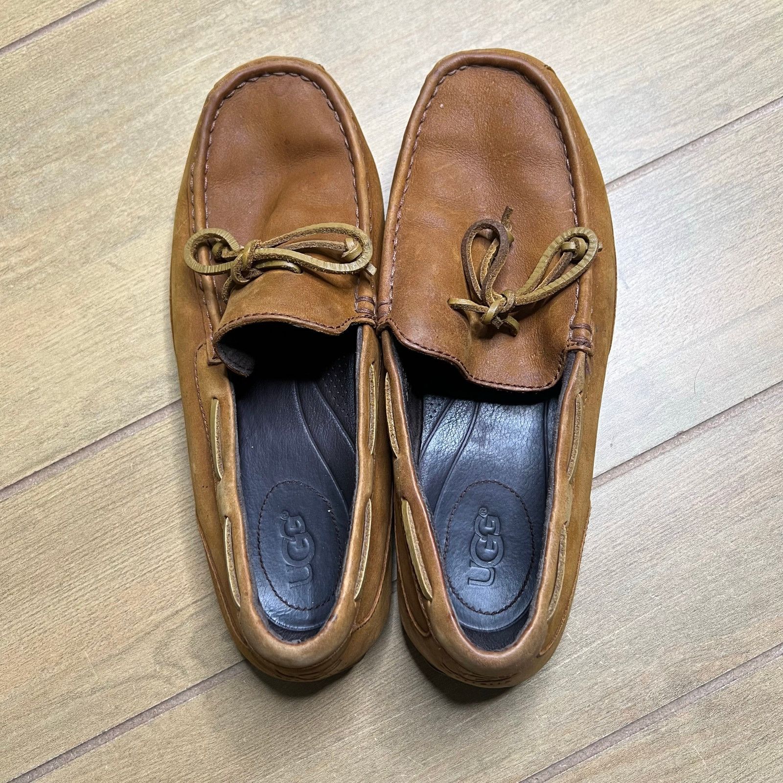 Ugg UGG Slippers Mens 10 Loafers Chester Brown Leather Slip On Size US 10 / EU 43 - 3 Thumbnail