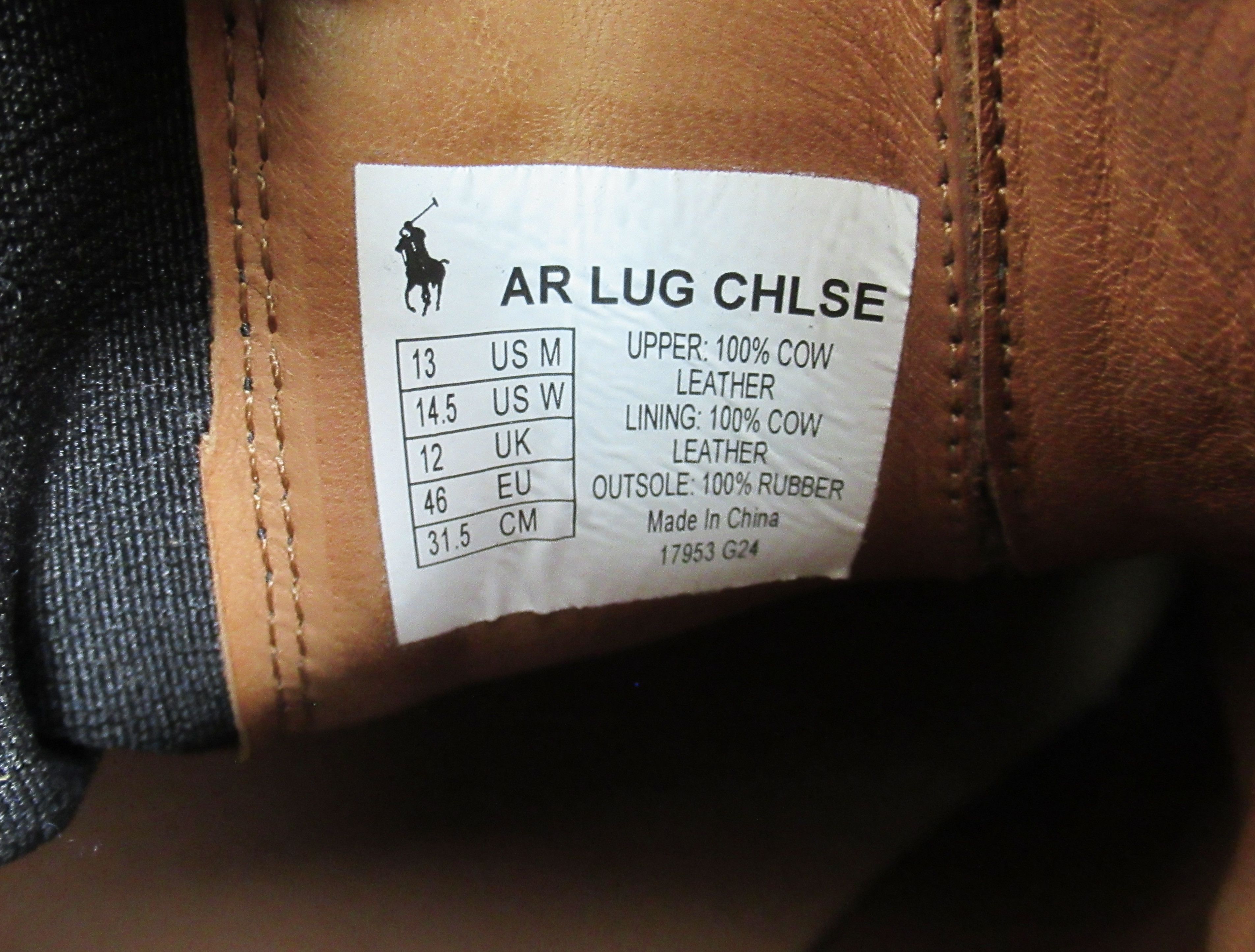 Polo Ralph Lauren Polo Ralph Lauren Unisex Logan Leather Chelsea Boot Black Size US 13 / EU 46 - 12 Thumbnail