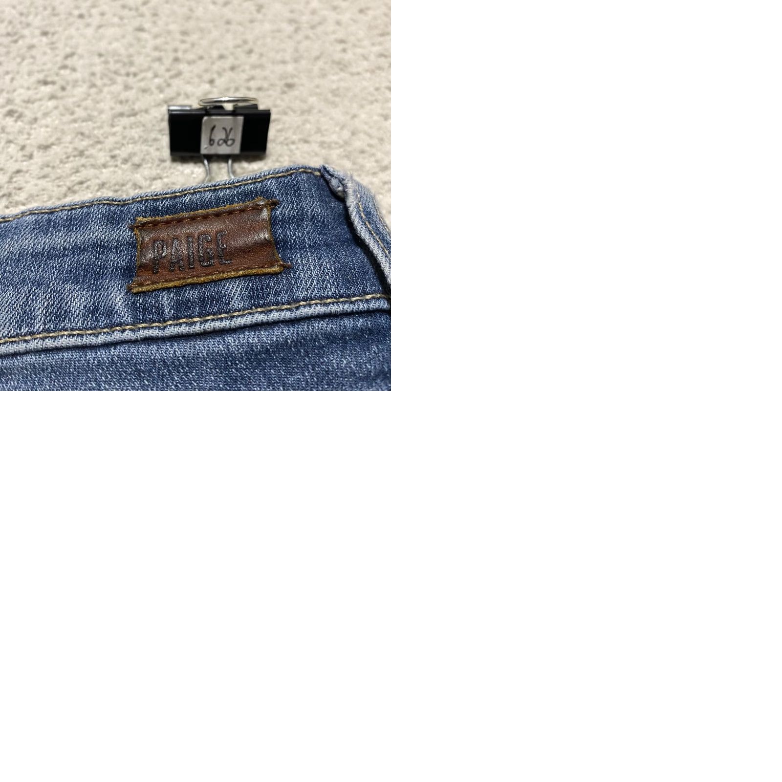 Paige Paige Jeans Womens Slim Mid Rise Ankle 29 Blue Denim Hoxton 5-Pocket Logo Stretch Cotton Blend 90s? No Vintage Capri? Size 29" - 9 Thumbnail