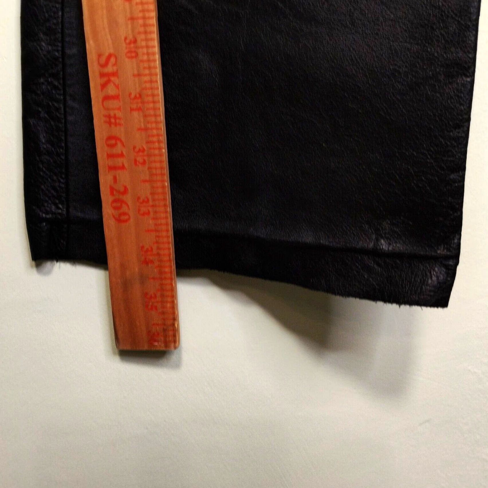 Vintage VINTAGE Wilsons Leather Pants Women Bootcut Leather 27x35 Black 27 Waist Unhemmed 6 Size 27" / US 4 / IT 40 - 7 Thumbnail