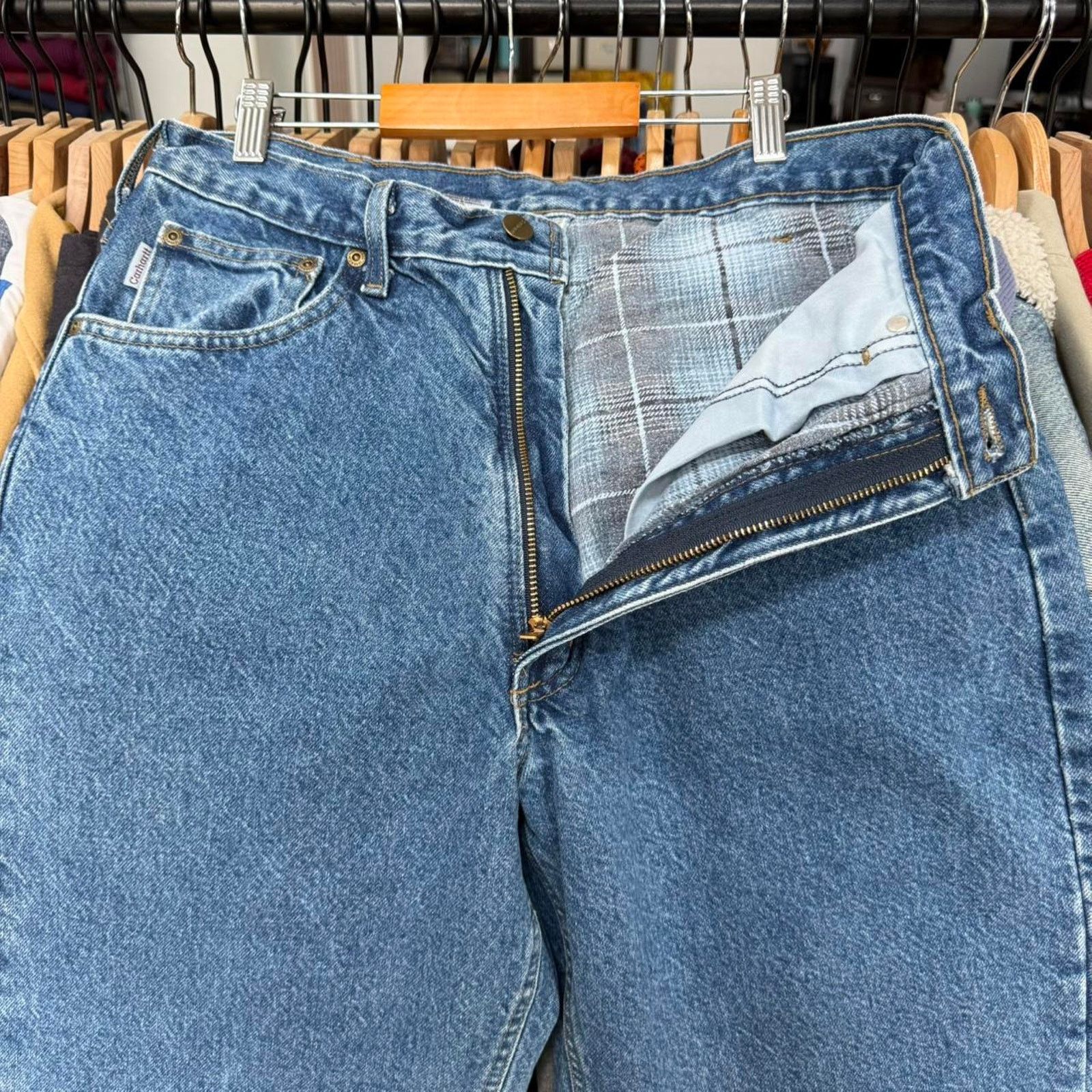 Carhartt Vintage 05 Carhartt Flannel Lined Jeans With Blue lining Size US 32 / EU 48 - 1 Thumbnail