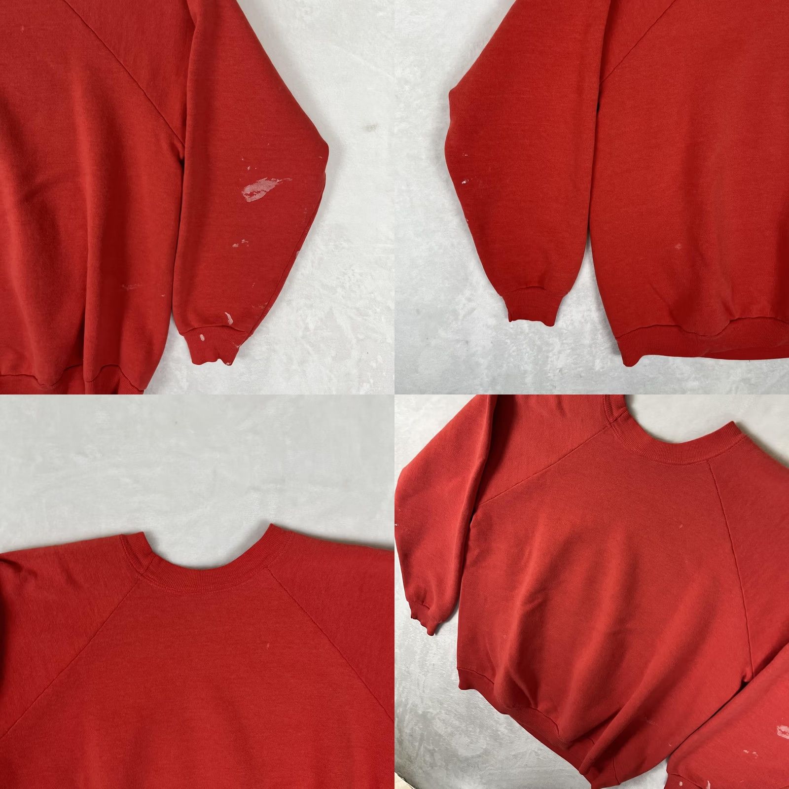 Vintage VINTAGE Cat Raglan Sweatshirt Womens Large Red Raglan Fleece Crewneck 80s Size L / US 10 / IT 46 - 9 Thumbnail