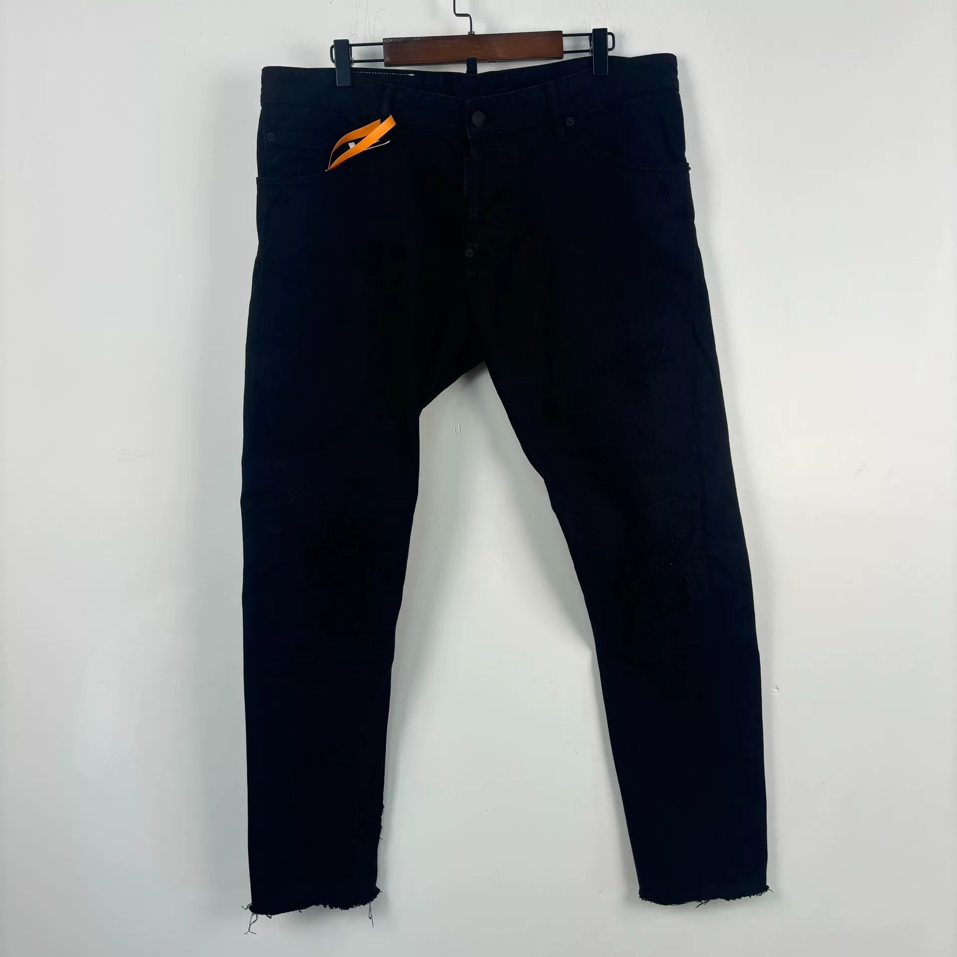 Dsquared2 dsquared2 black logo denim pants size 53 Size US 42 / EU 58 - 1 Thumbnail