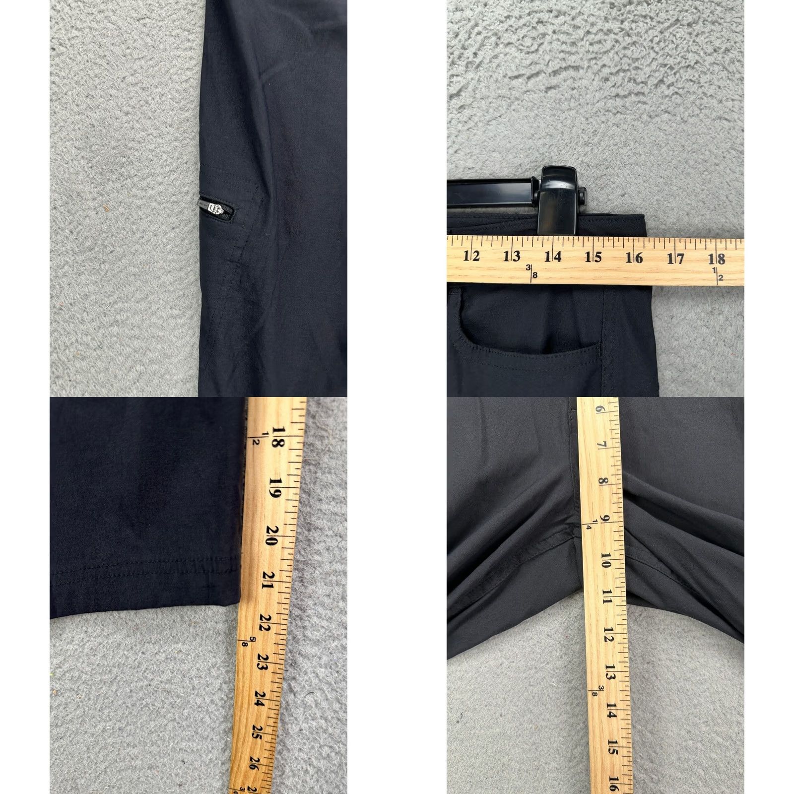 Eddie Bauer Eddie Bauer Womens Pants Capri Cargo Black Nylon Spandex 8 Regular Inseam 21.5in Zipper Pocket Size 30" / US 8 / IT 44 - 8 Thumbnail