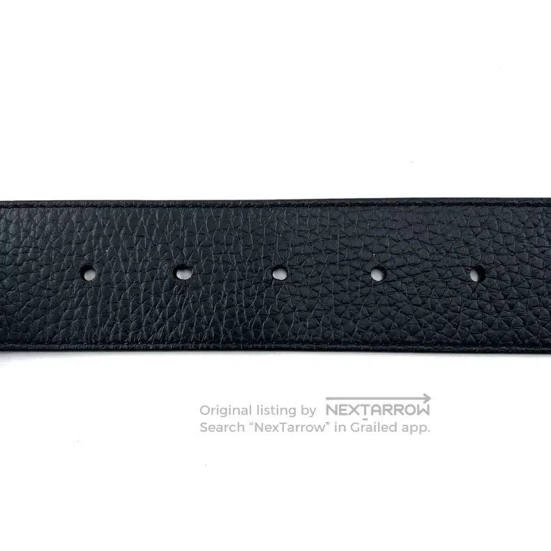 Louis Vuitton Louis Vuitton Black Brown Gold Buckle Belt Size ONE SIZE - 4 Thumbnail