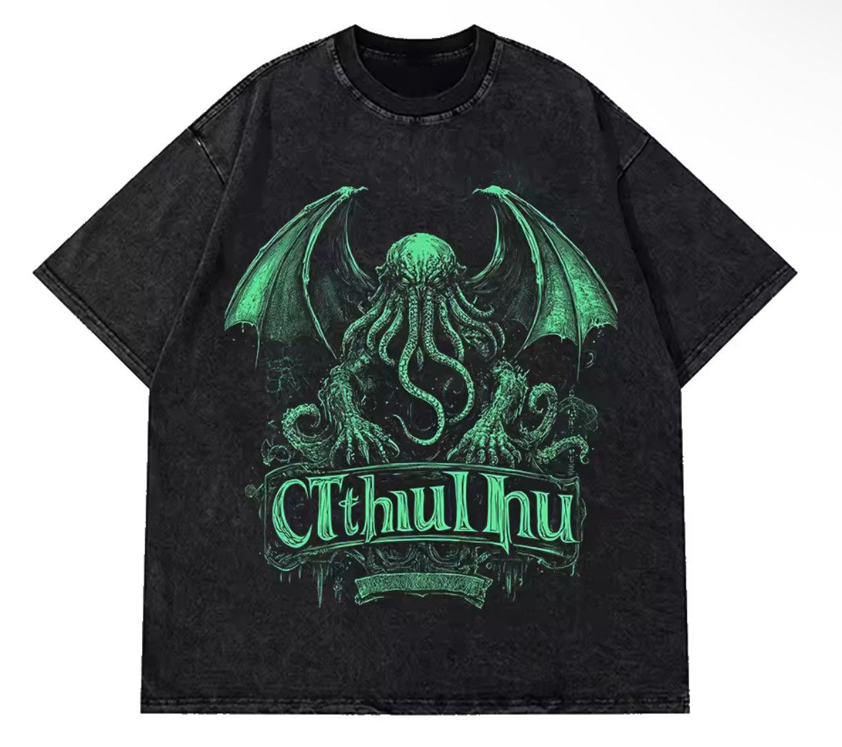 Japanese Brand Y2K Vintage Green Octopus Monster Print Distressed T-Shirt Size US S / EU 44-46 / 1 - 1 Thumbnail