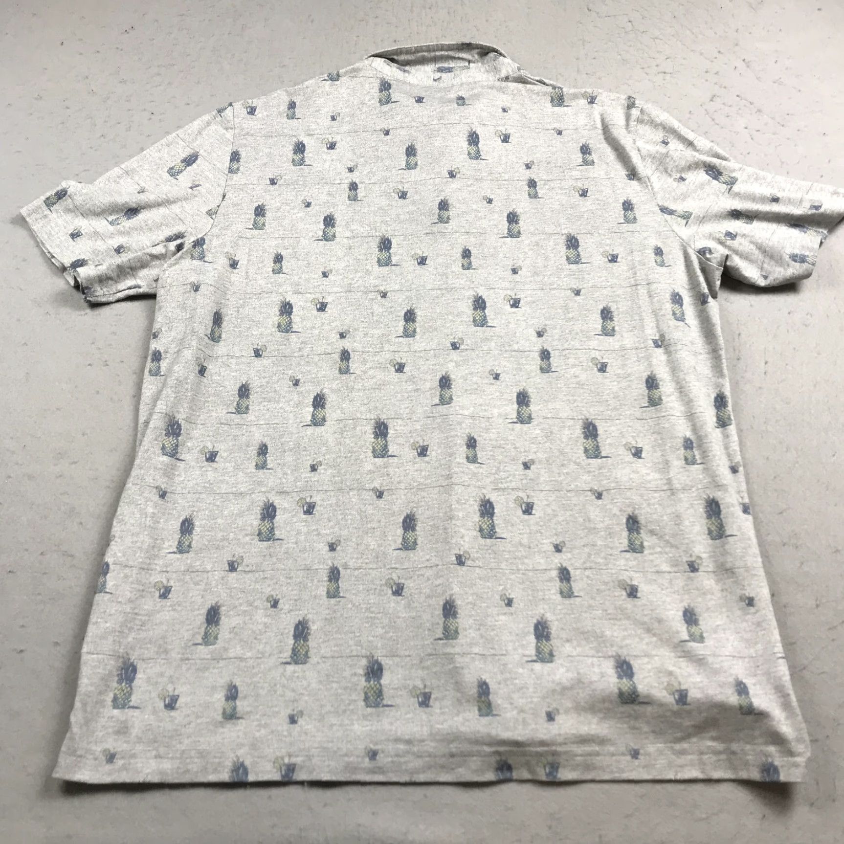 TravisMathew Travis Mathew Polo Shirt Mens 2XL Gray Golf AOP Summer Short Sleeve Collared Polo Mens 2XL Gray USA Hawaiian Flag Theme Size US XXL / EU 58 / 5 - 6 Thumbnail