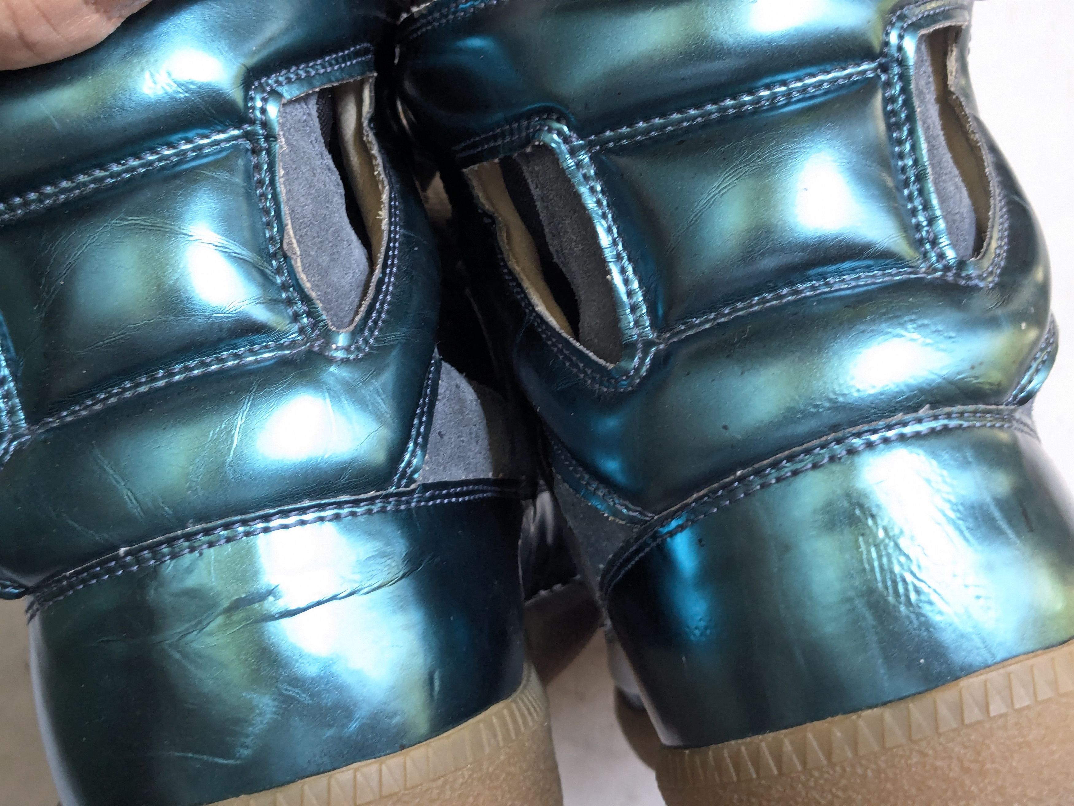 Maison Margiela Maison Margiela High Top Cut Out Sneakers Blue 9 42 Size US 9 / EU 42 - 24 Thumbnail
