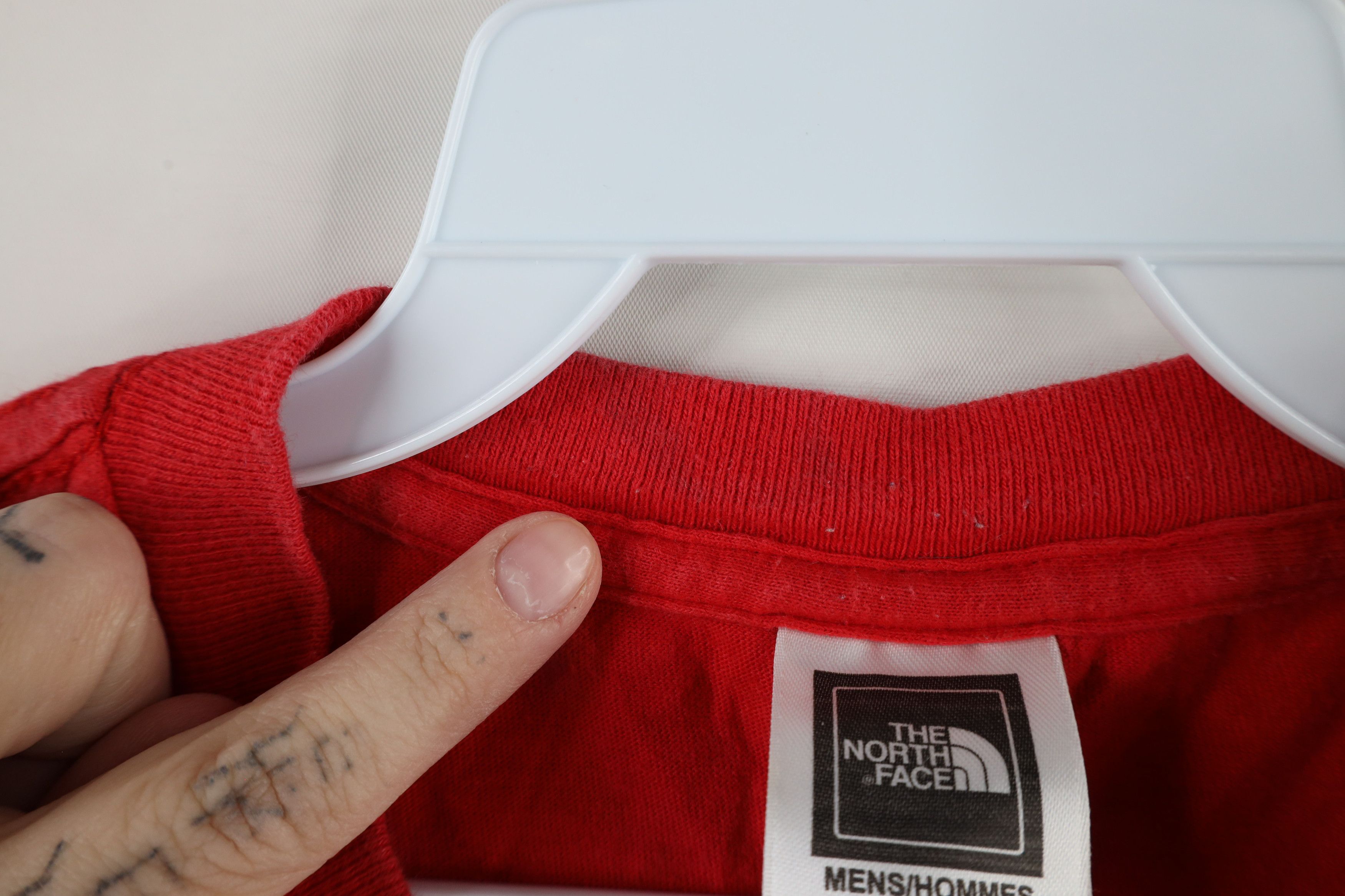 The North Face × Vintage Vintage The North Face Spell Out Big Logo T-Shirt Red Size US XXL / EU 58 / 5 - 10 Thumbnail