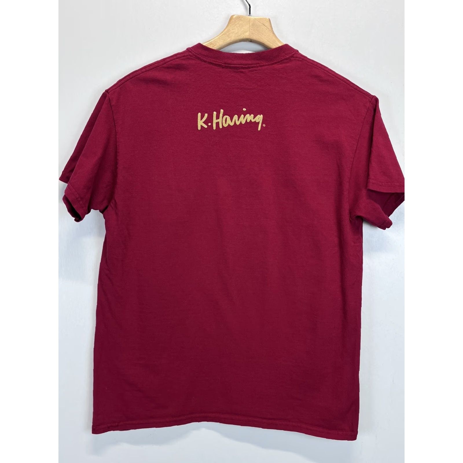 Vintage VINTAGE Keith Haring T-Shirt Christmas Graphic Red Mens Medium Tshirt Santa Reindeer Holiday Mens First Size US M / EU 48-50 / 2 - 2 Thumbnail