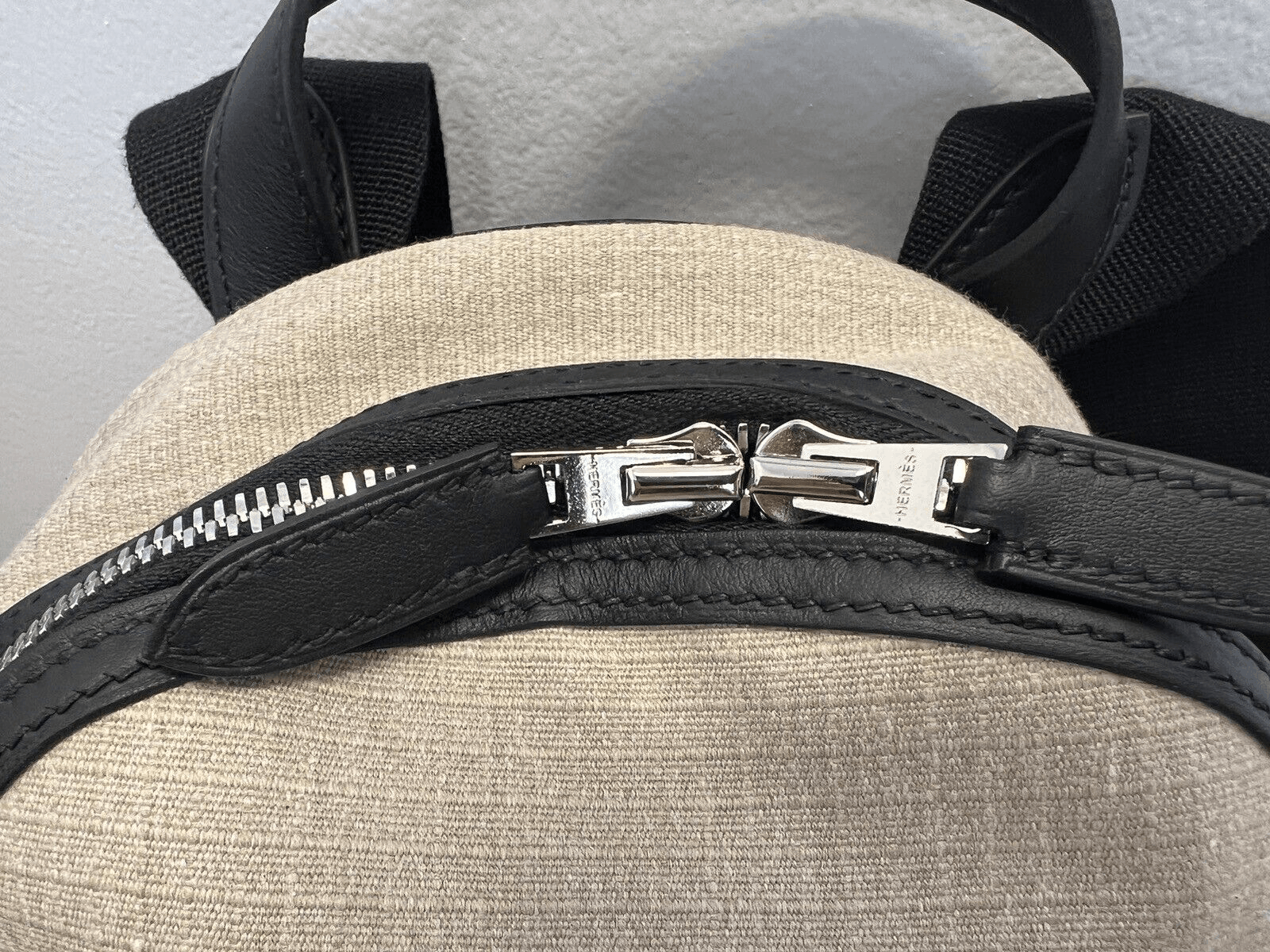 Hermes HERMES ALLBACK Bivouac Canvas Swift Calfskin Backpack $6700 Size ONE SIZE - 7 Thumbnail