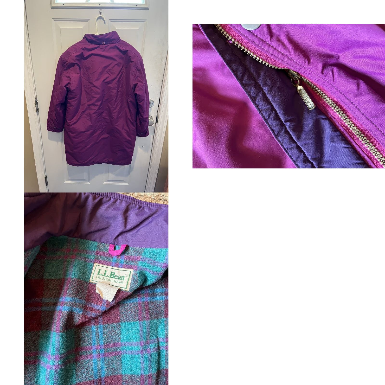 Vintage VINTAGE LL Bean Women's Full Zip Jacket Coat Purple 1X USA Purple Full Zip 1X Womens Jacket Size XL / US 12-14 / IT 48-50 - 8 Thumbnail