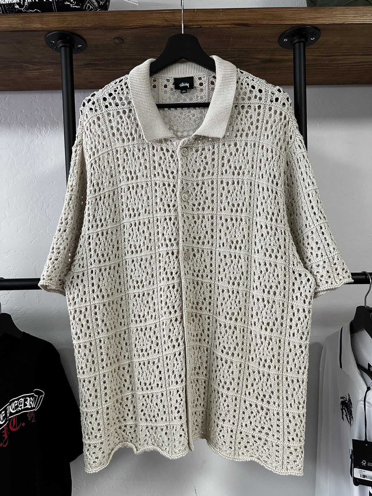 Stussy Stussy Crochet Knit Shirt Grailed