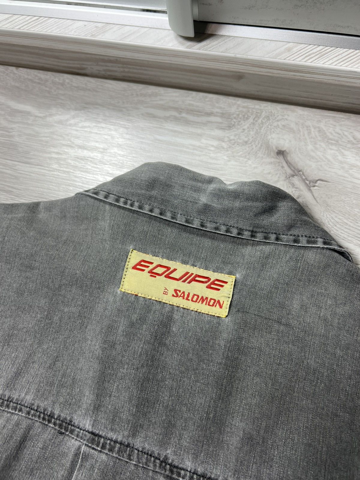 Salomon Vintage Equipe by Salomon Button Shirt Faded Grey Overshirt Size US L / EU 52-54 / 3 - 14 Thumbnail