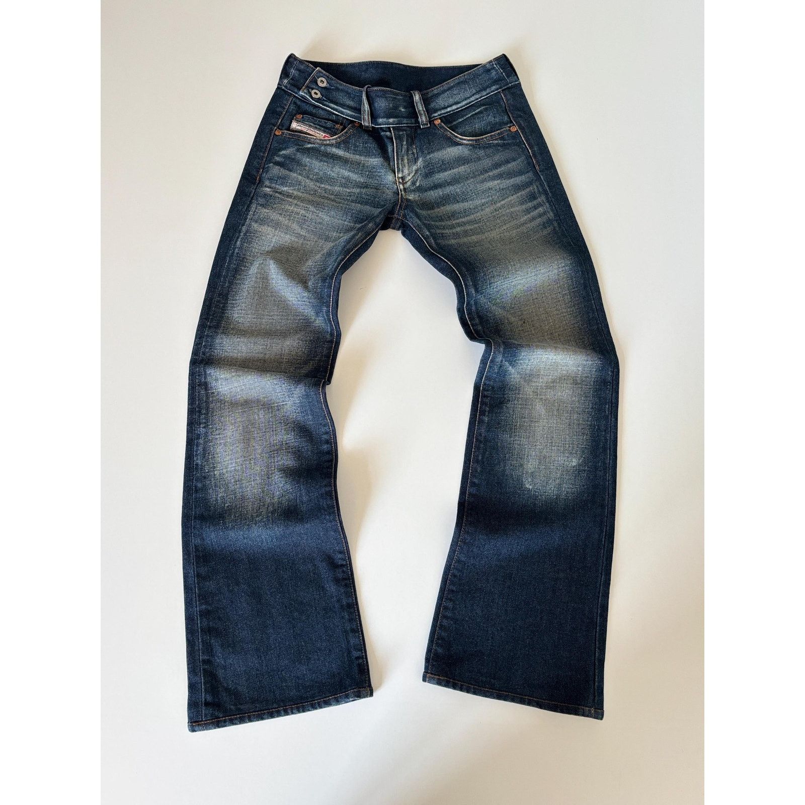Diesel Diesel Industry Jeans W26 Made in Italy Red Stitch Y2K Flare Size US 26 / EU 42 - 2 Thumbnail