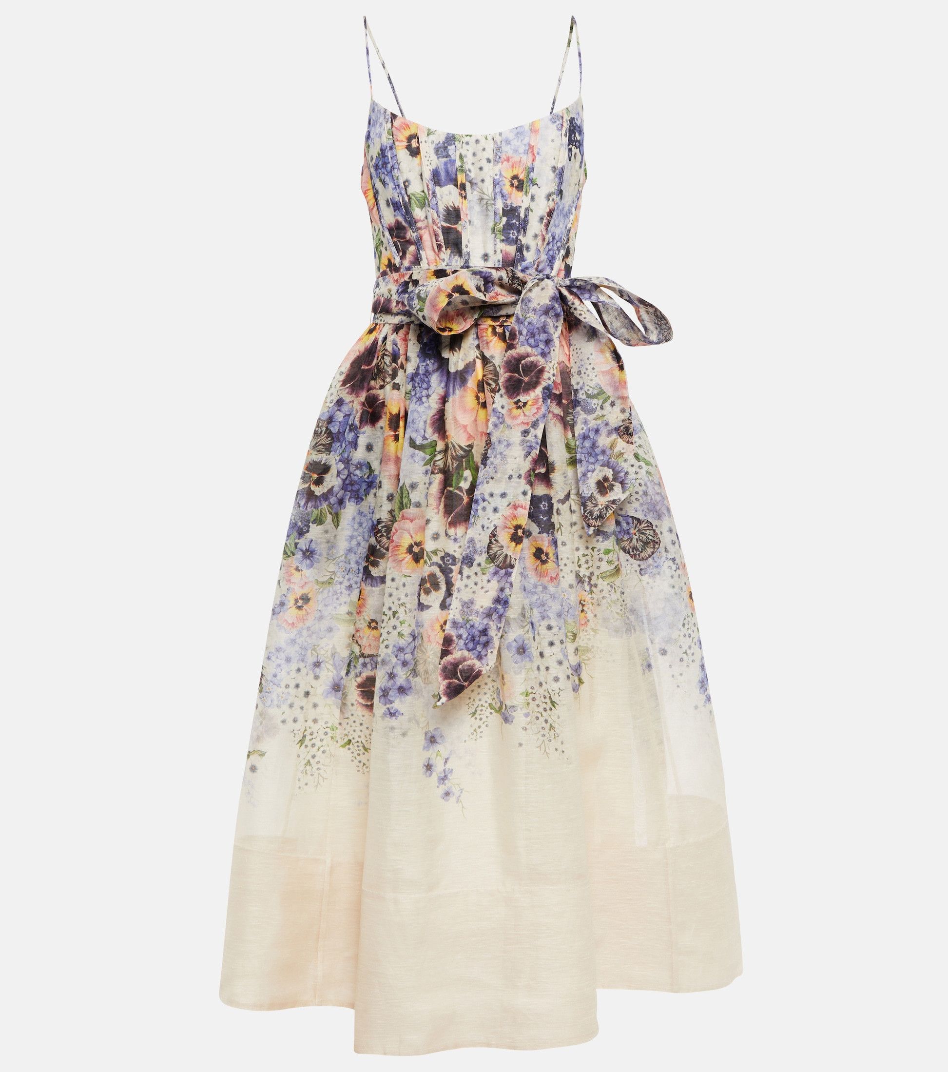 Zimmermann Tama Corset Midi Dress Size L / US 10 / IT 46 - 2 Thumbnail