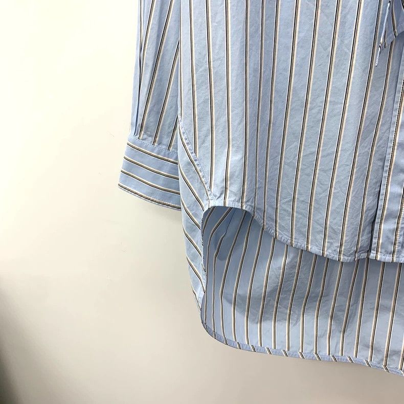 Balenciaga Balenciaga size 34 Long shirt with blue stripes and logo s Size XS / US 0-2 / IT 36-38 - 4 Thumbnail