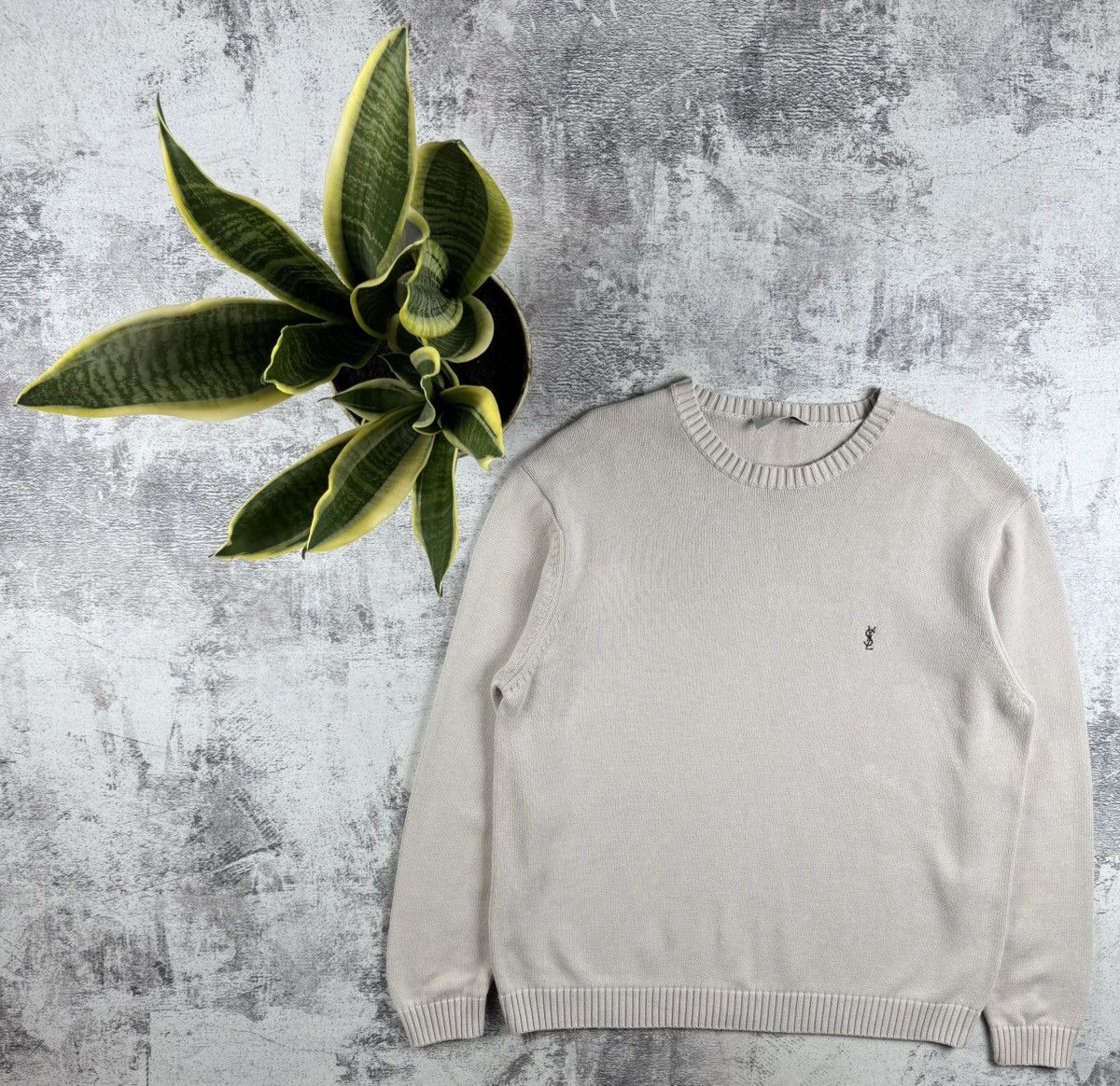 90s Yves Saint Laurent YSL Knit Sweatshirt Sweater Pullover