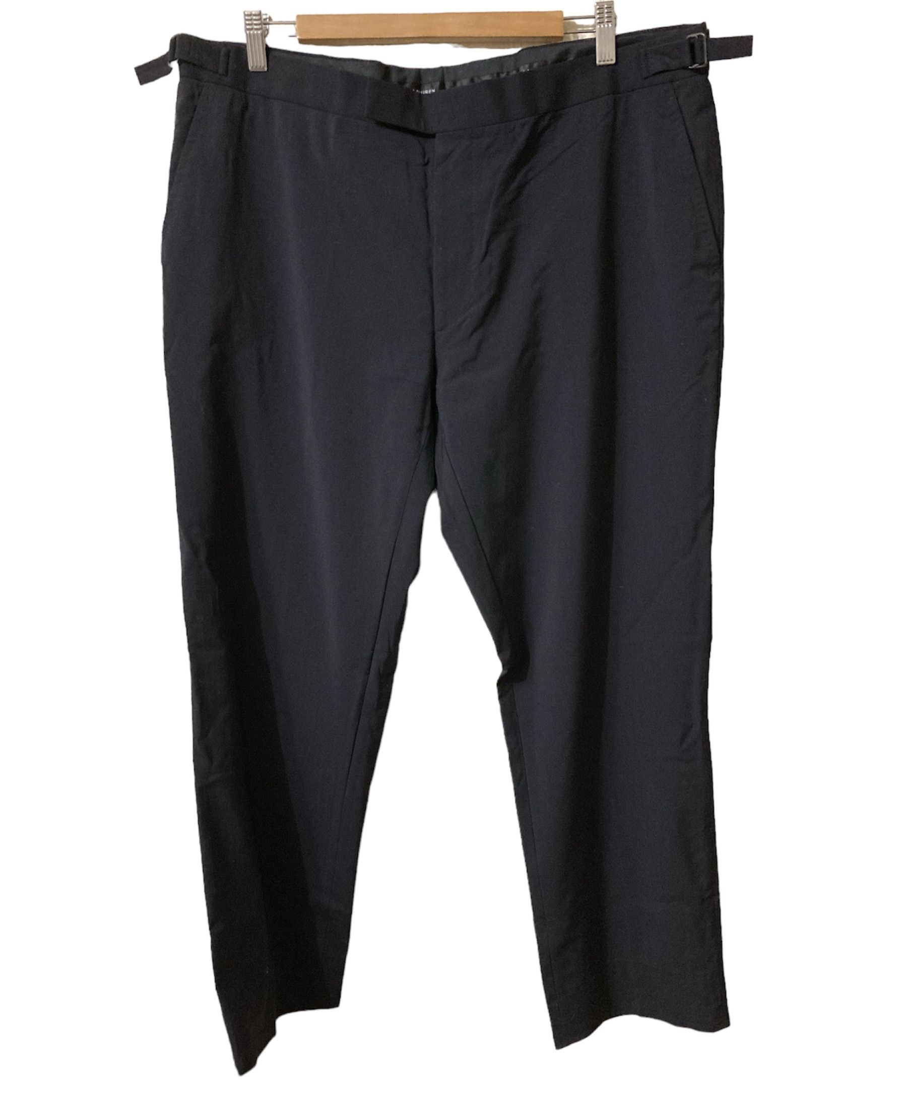 image of Ralph Laurent Black Label Solid Black Dress Pants, Men's (Size 36)