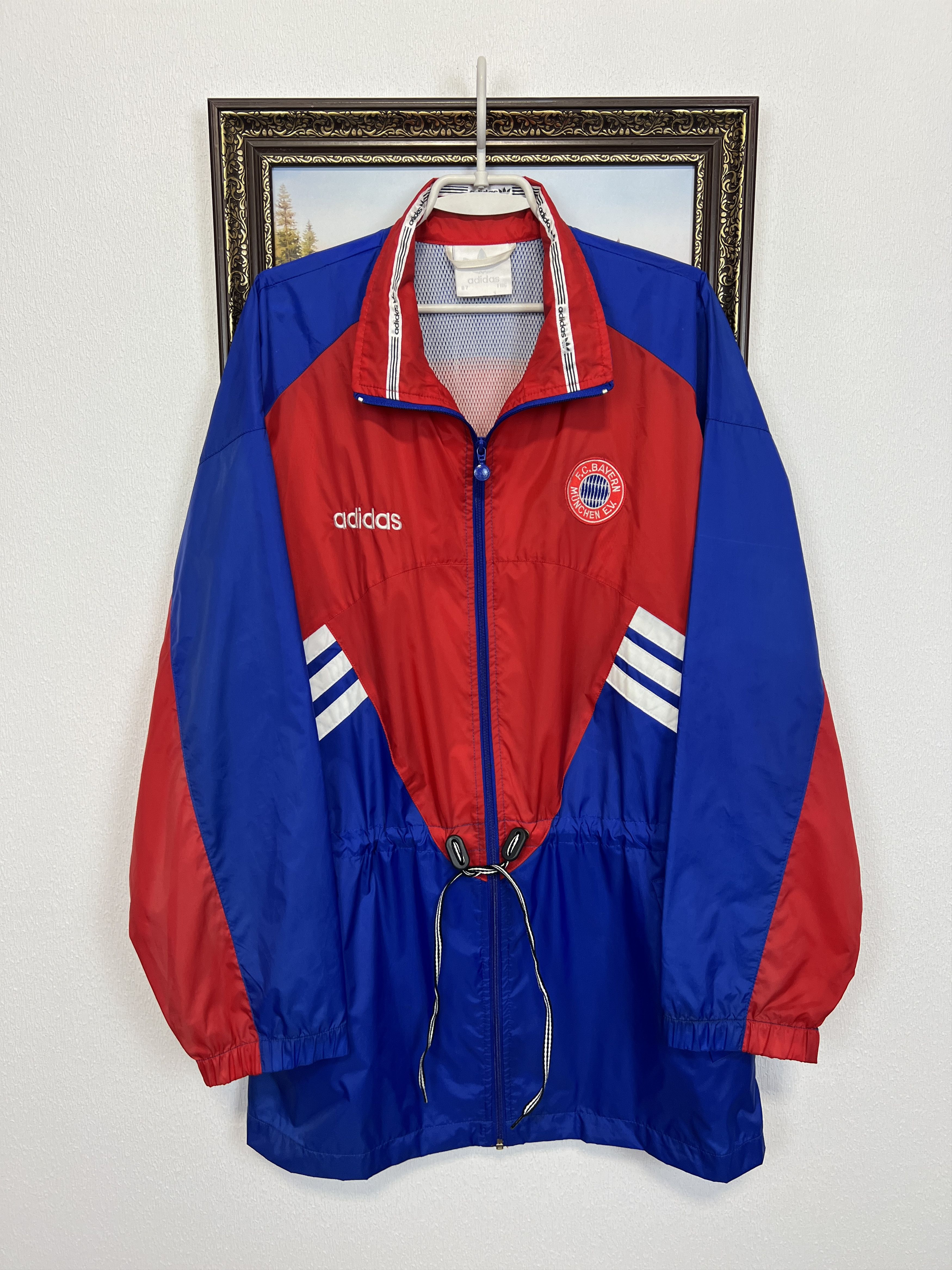 Adidas Vintage Bayern Munich Football Jacket Soccer Windbreaker Size US L / EU 52-54 / 3 - 1 Thumbnail