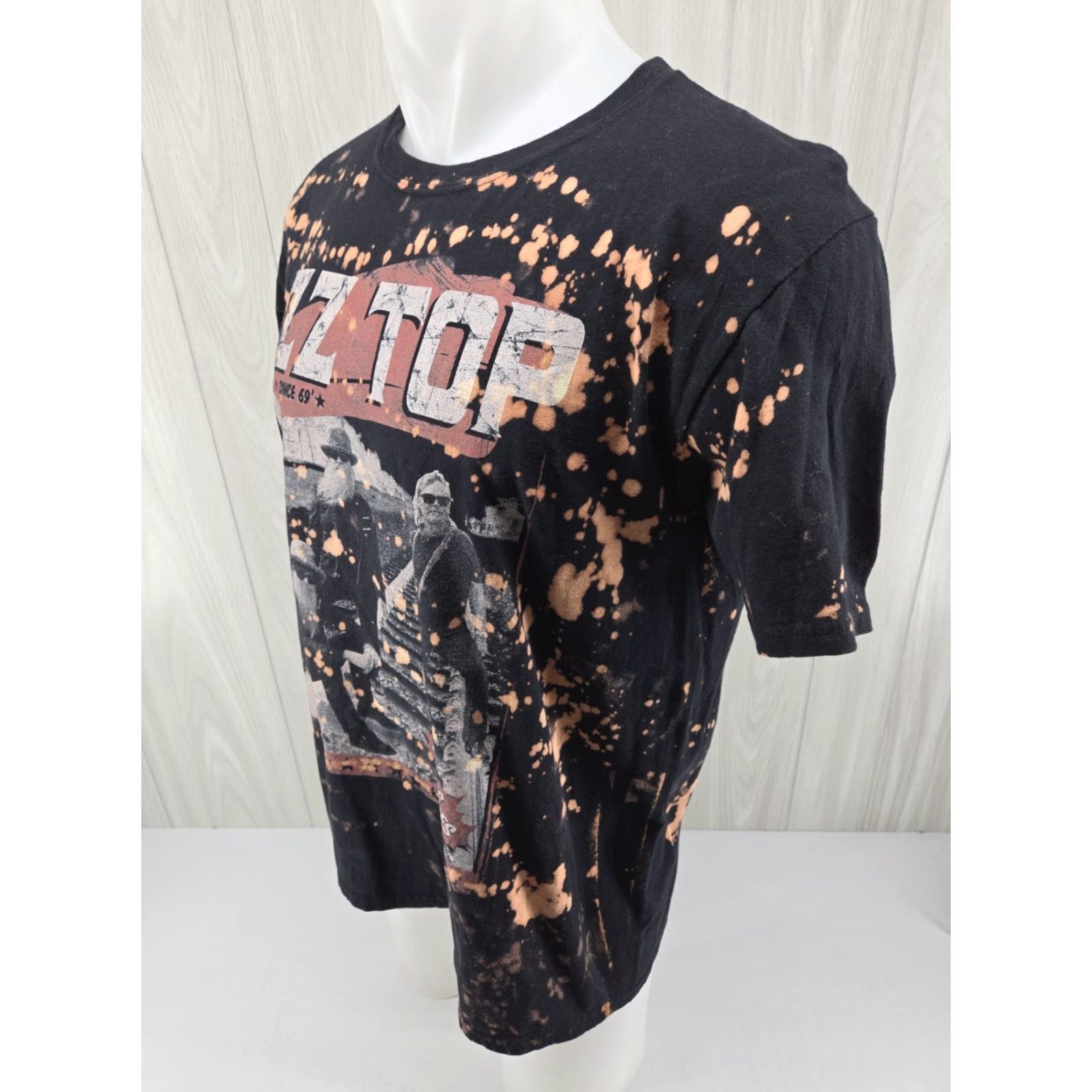 Gildan HOLE ZZ Top Men's T-shirt Size Large Tres Hombres Album Cover Black Graphic Size US L / EU 52-54 / 3 - 5 Thumbnail
