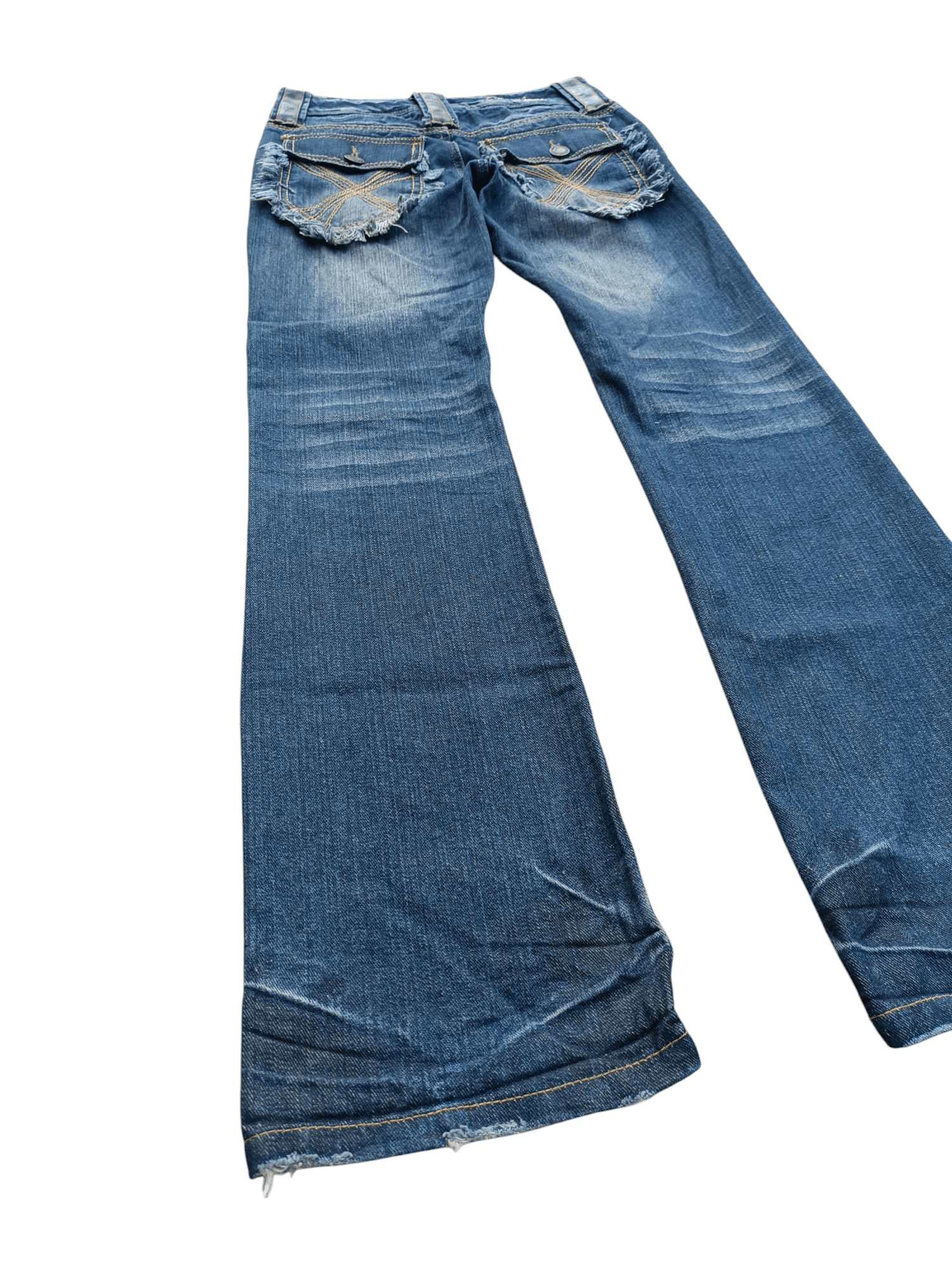 Japanese Brand × Seditionaries VTG Xfrm Japan Punk Style Stud Flare Distressed Jeans E253 Size US 29 - 18 Thumbnail