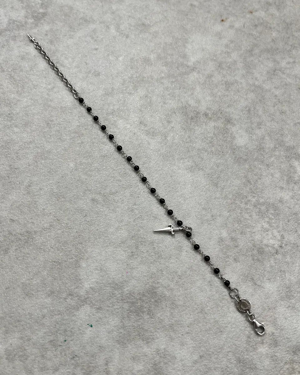 Vintage Cesare Paciotti Black Pearl Spike Charm Bracelet Size ONE SIZE - 5 Thumbnail