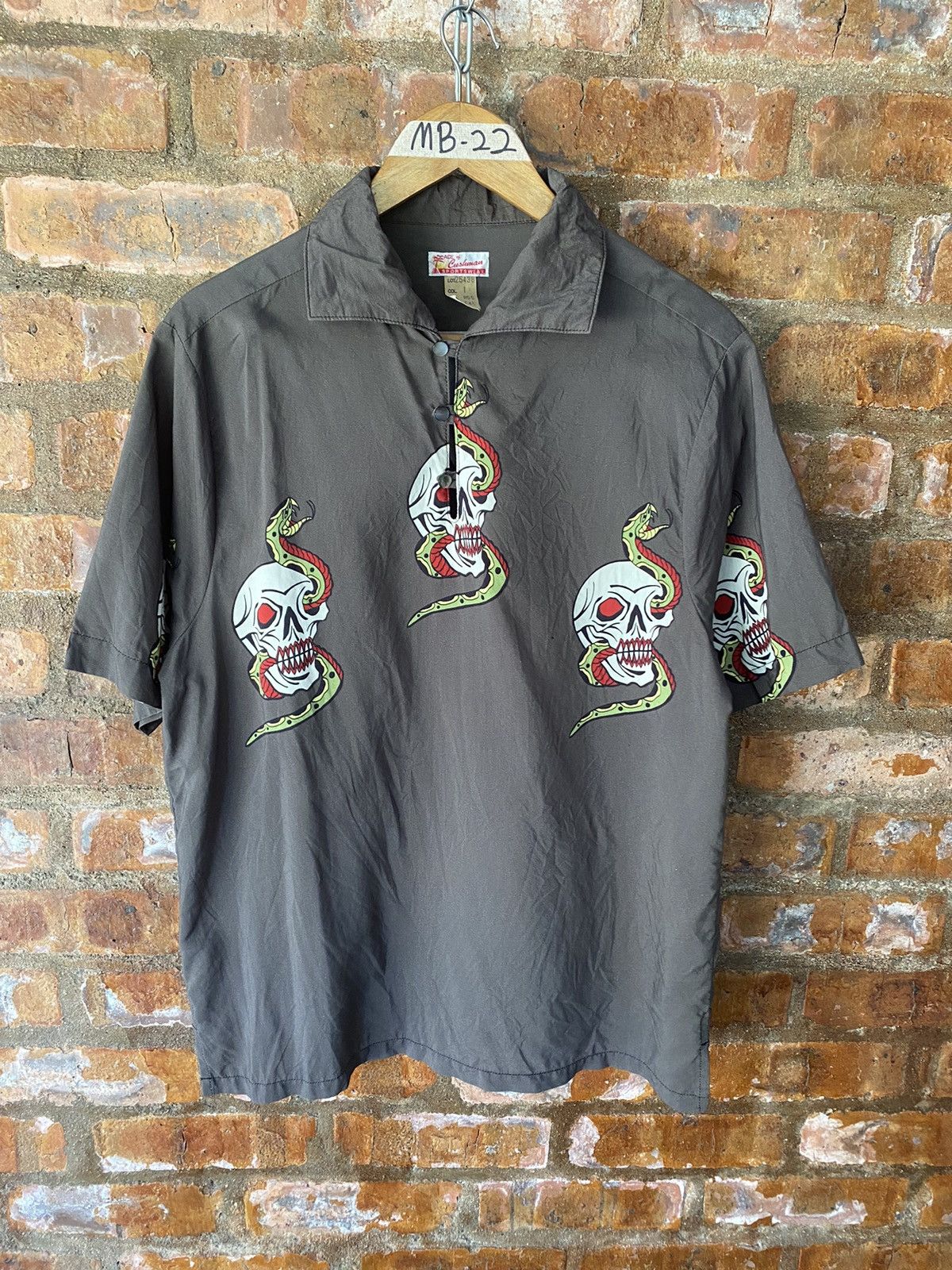 Sun Surf Vtg Cushman Japan Skull and snake pullover shirt Size US M / EU 48-50 / 2 - 2 Thumbnail