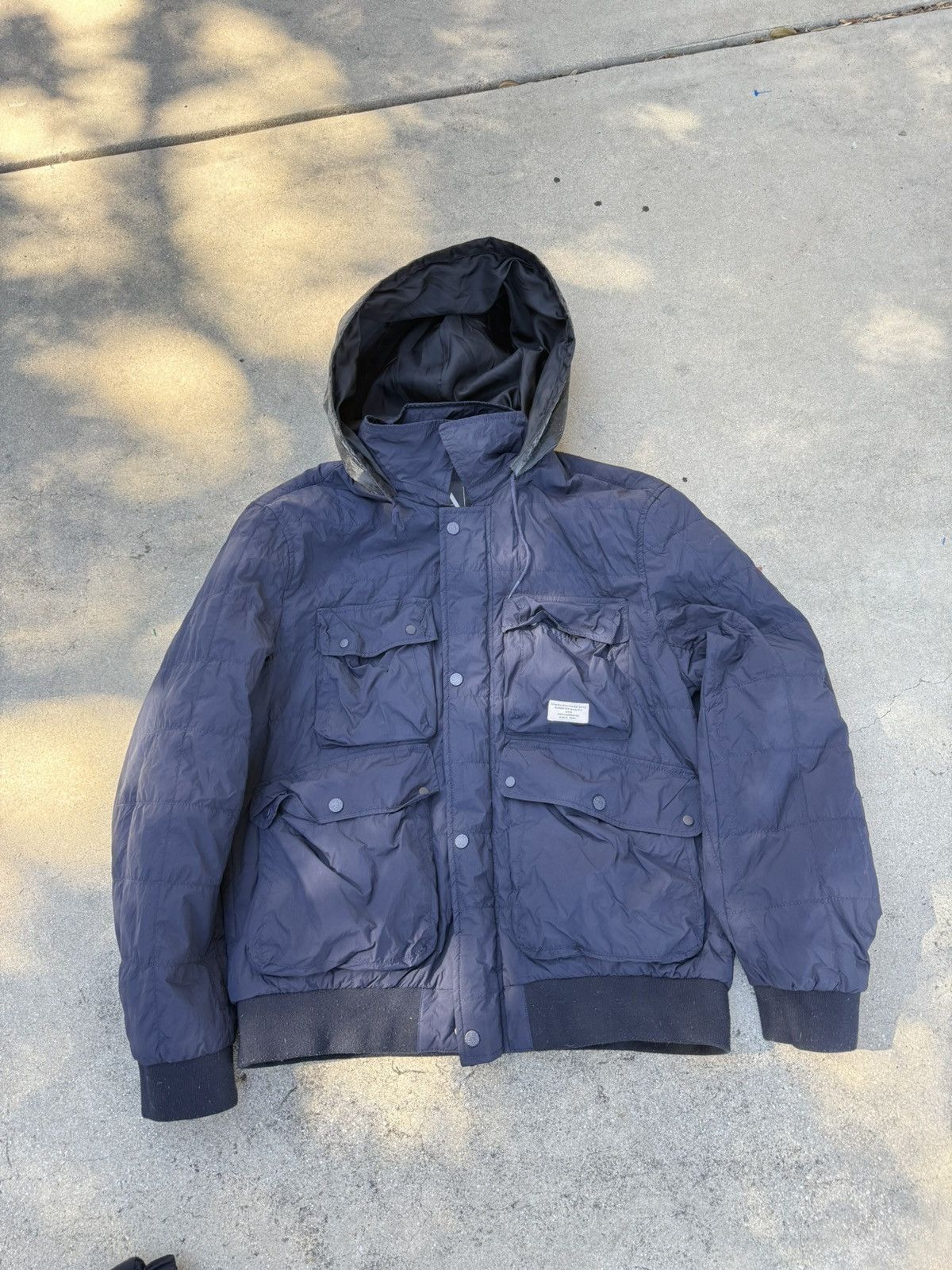 Armani Exchange Vintage Y2K Armani Exchange Puffer bomber jacket navy blue Size US XL / EU 56 / 4 - 1 Thumbnail