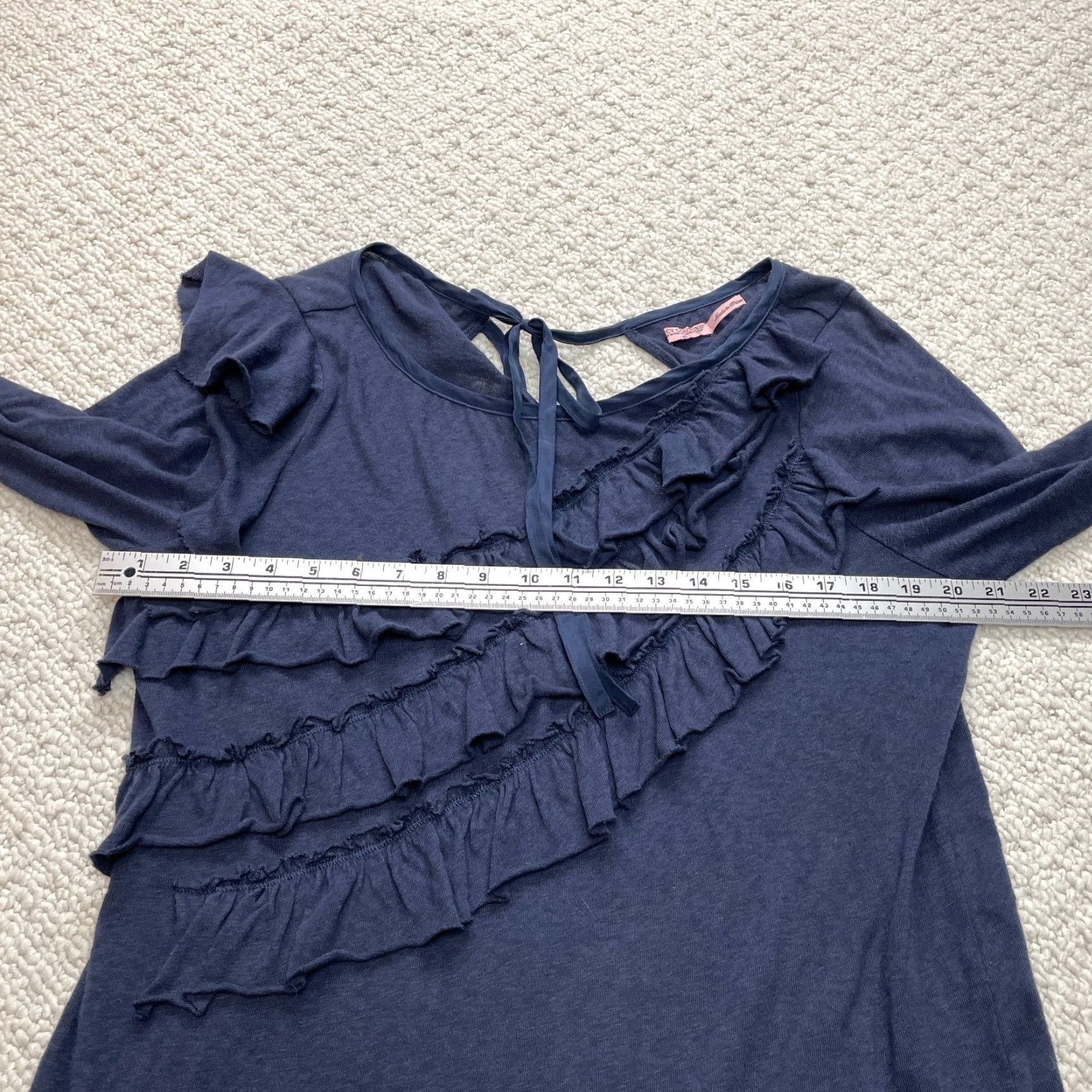 Juicy Couture VINTAGE Juicy Couture Shirt Dress Womens XL Blue Long Sleeve Cotton w/ Silk Trimming Size XL / US 12-14 / IT 48-50 - 6 Thumbnail