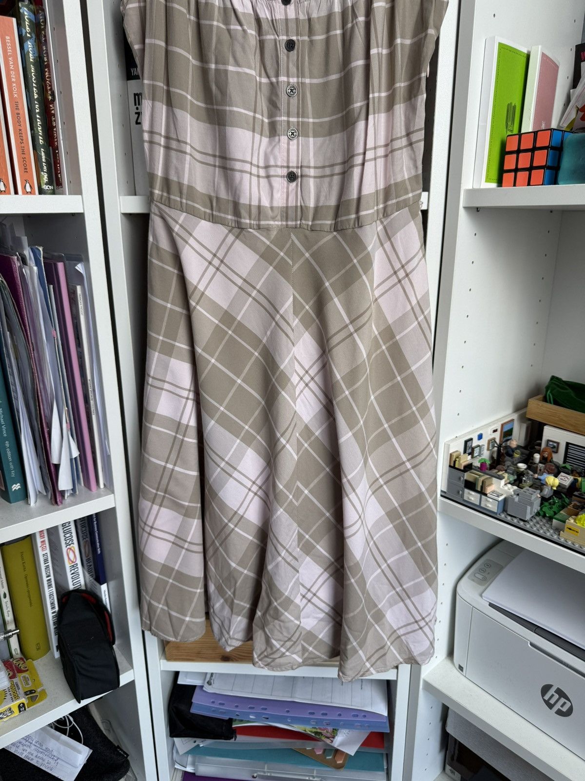 Barbour × Designer Vintage y2k Burbour tartan checked mid length dress S rare Size S / US 4 / IT 40 - 4 Thumbnail