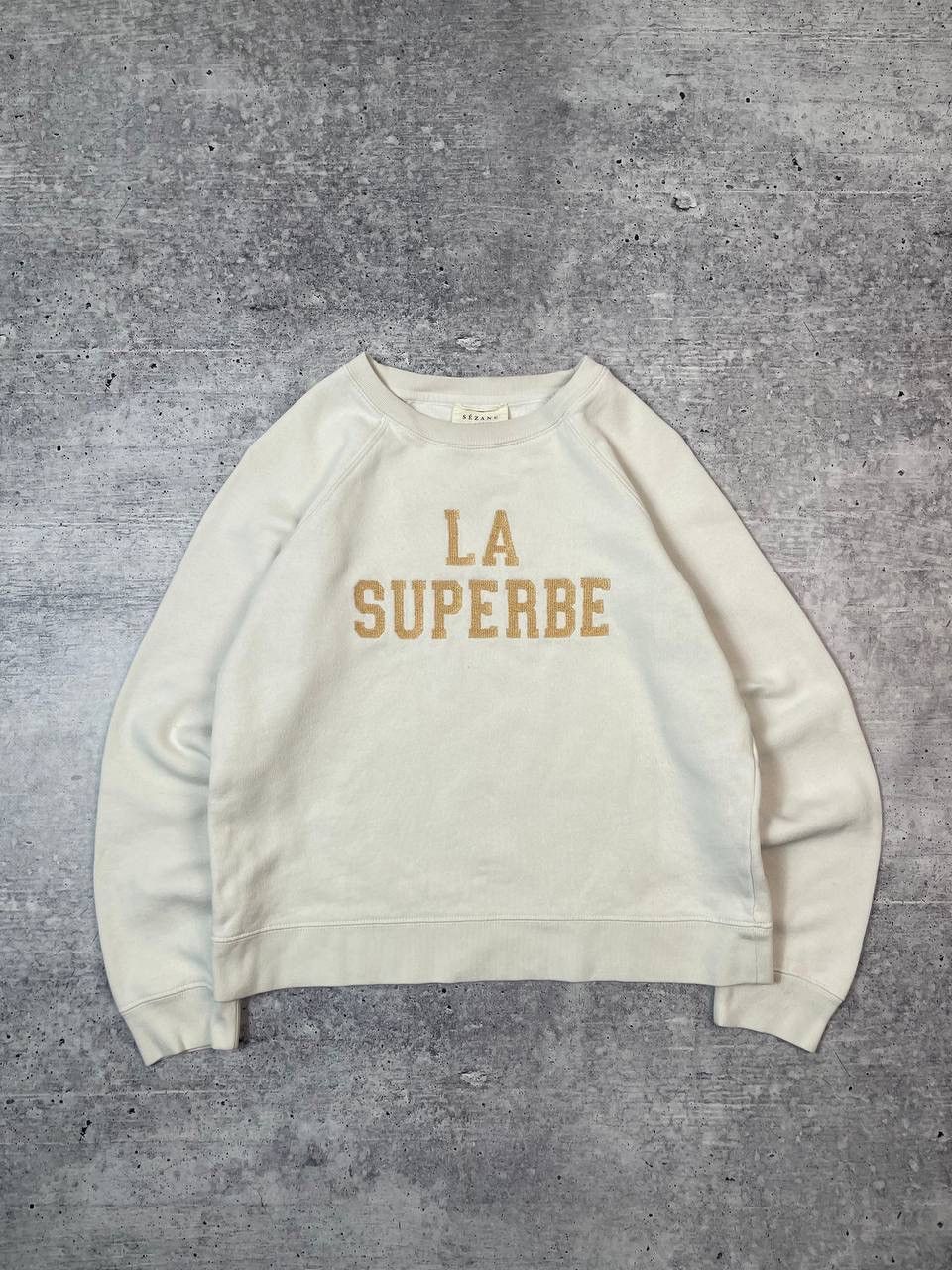Sezane Sezane La Superbe Logo Women Sweatshirt Y2K Size XS / US 0-2 / IT 36-38 - 1 Thumbnail