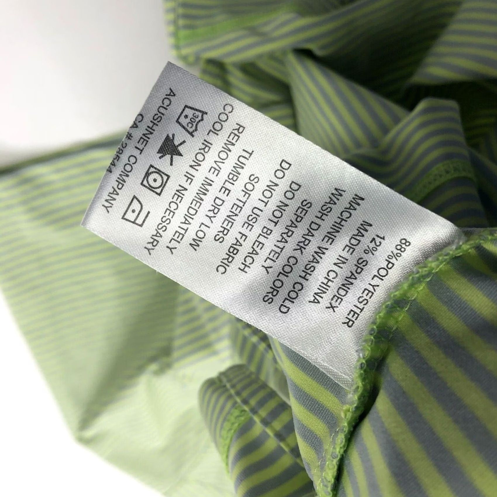 Footjoy FootJoy Polo Shirt Mens Golf SS Stretch Button Striped Large Lime Gray FJ Polo Shirt Comfort, Casual, Travel, Workwear Mens L Gray Button Polo Shirt Size US L / EU 52-54 / 3 - 6 Thumbnail