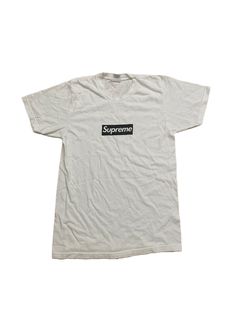 Supreme paris box logo tee online white