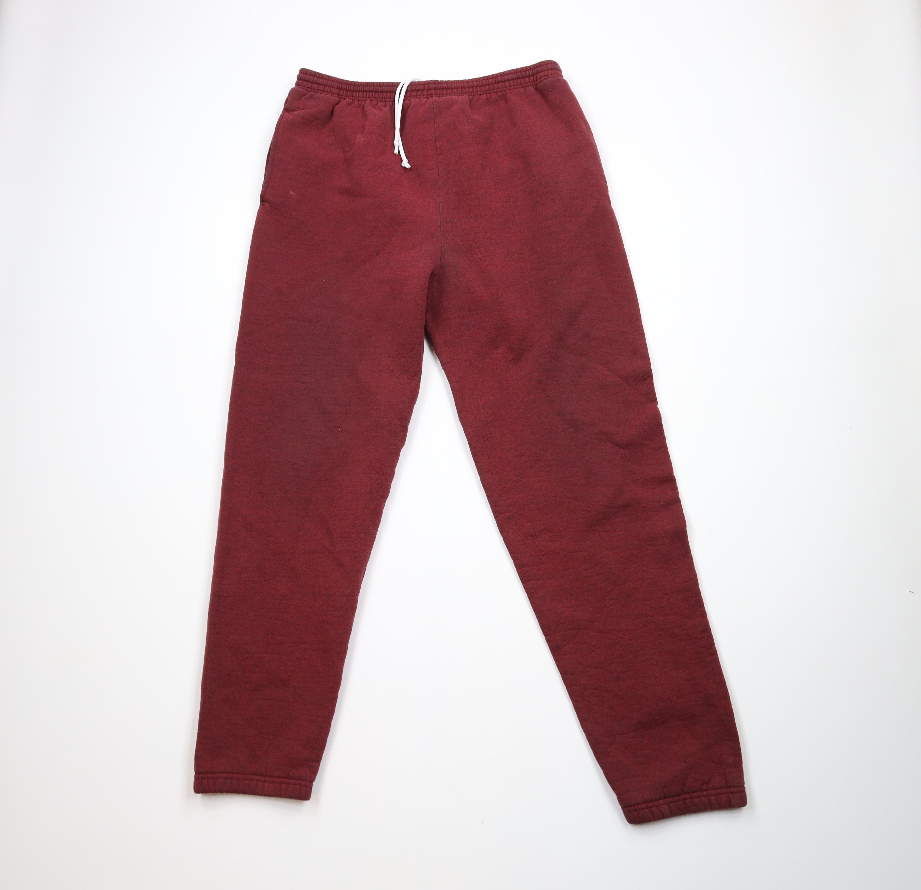 Vintage Vintage 90s Streetwear Heavyweight Sweatpants Joggers Red Size US 38 / EU 54 - 1 Thumbnail