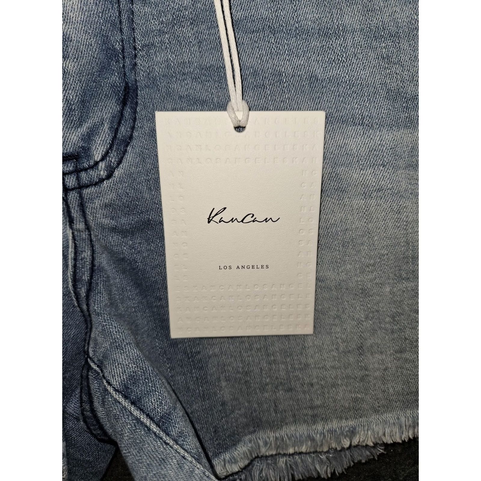 Vintage KanCan Shorts Womens Small Blue Frayed Edge Denim High Rise Raw Hem KC5033M Size 28" / US 6 / IT 42 - 6 Thumbnail