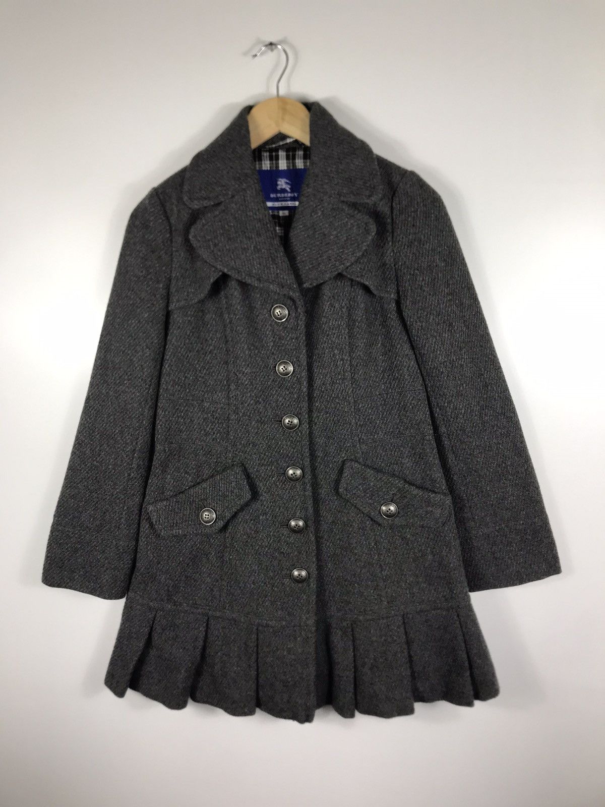 Burberry ⚡️Vintage Burberry Blue Label Klassisk Wool Button Jacket Size XS / US 0-2 / IT 36-38 - 1 Thumbnail