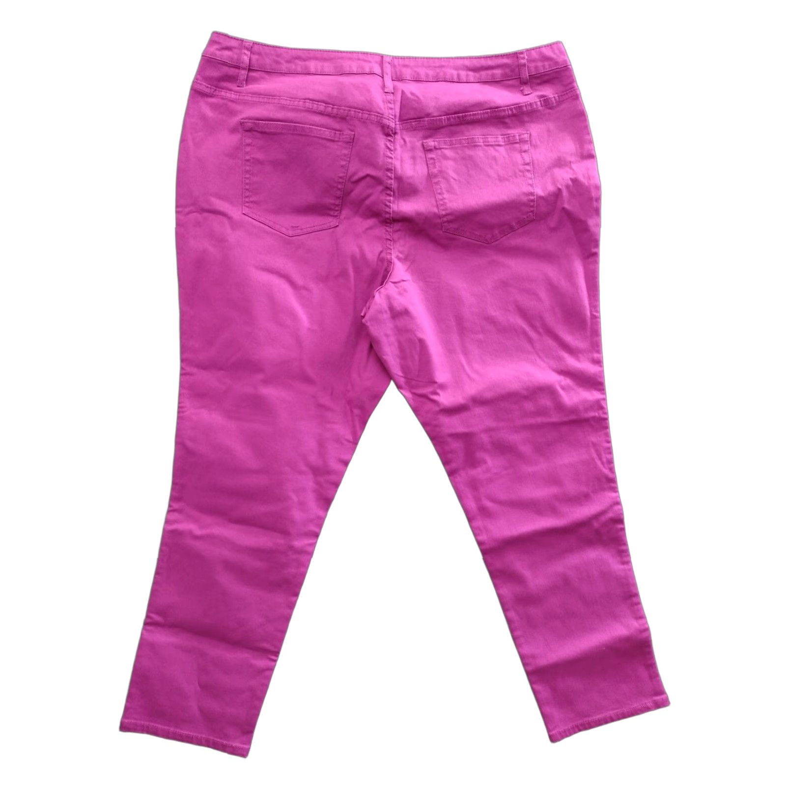 Denime Unbranded Women's Jeans Tapered Denim Pink/Purple 22 Plus Size High Rise 5-Pocket Stretch Denim Jeans Womens Size 40" / US 18 - 1 Thumbnail