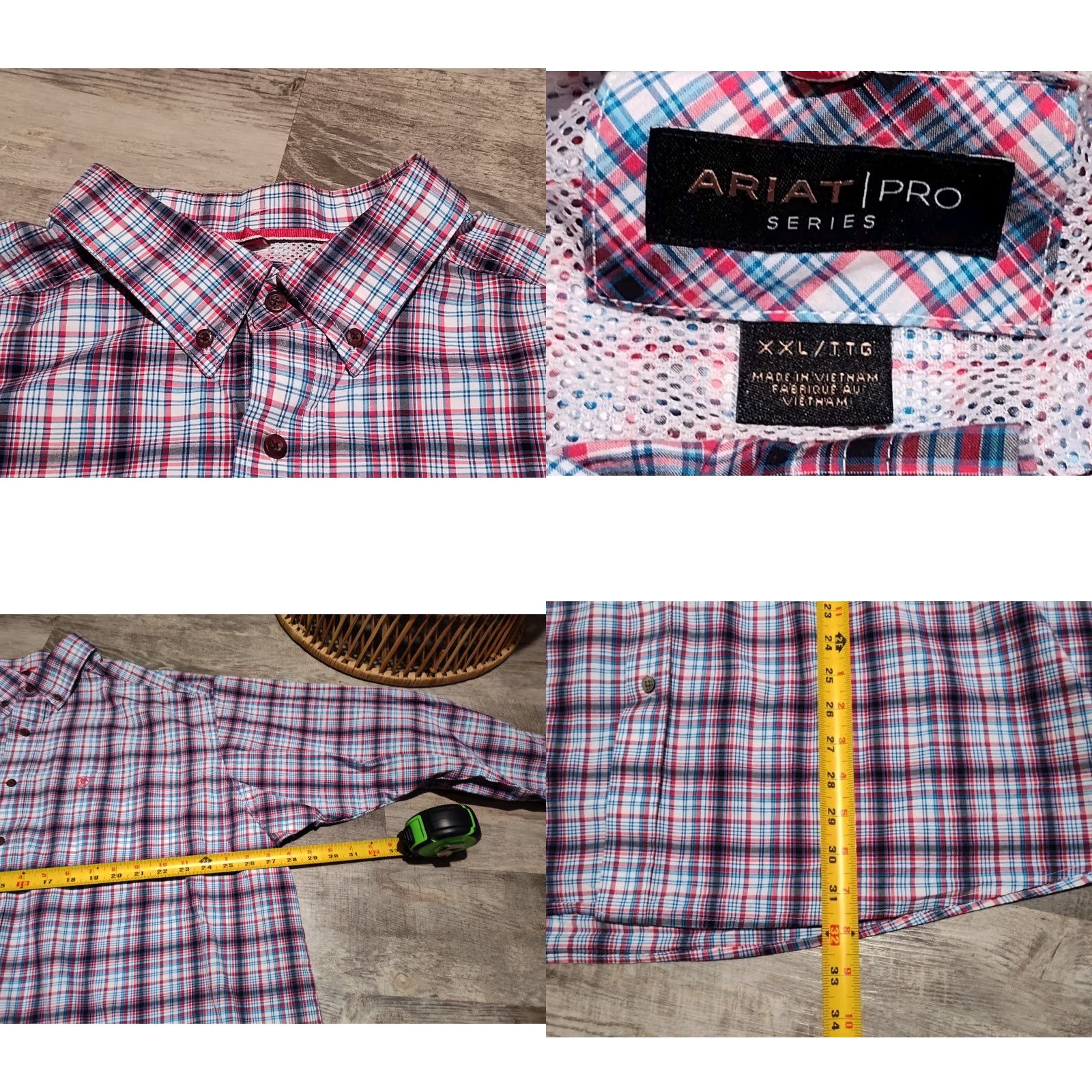Ariat Ariat Pro Series Matthew Shirt Men's 2XL XXL Plaid Long Sleeve Button Down EUC Size US XXL / EU 58 / 5 - 8 Thumbnail