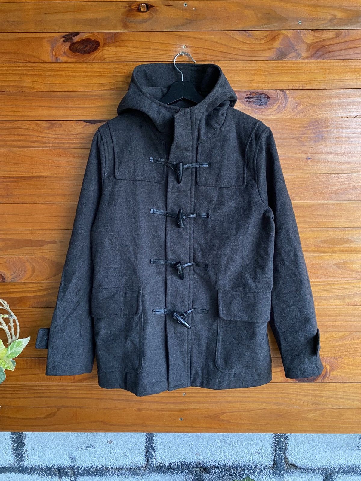 Beams Japan BEAMS HEART Hooded Duffle Coat Wool Blend Toggle Jacket Grey Size US S / EU 44-46 / 1 - 3 Thumbnail