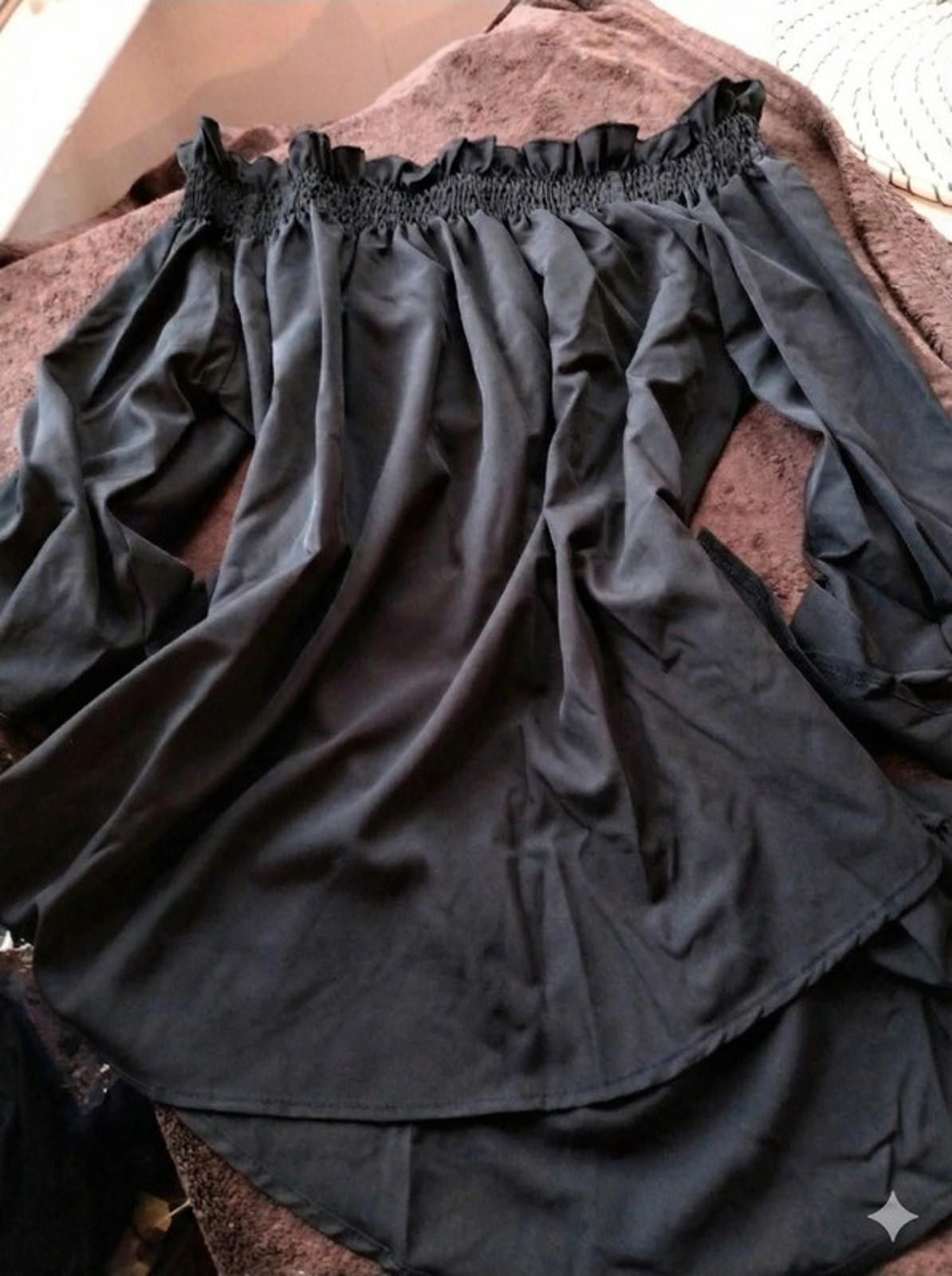 Other Black off the shoulder bardot blouse with tie sleeves Size S / US 4 / IT 40 - 3 Thumbnail