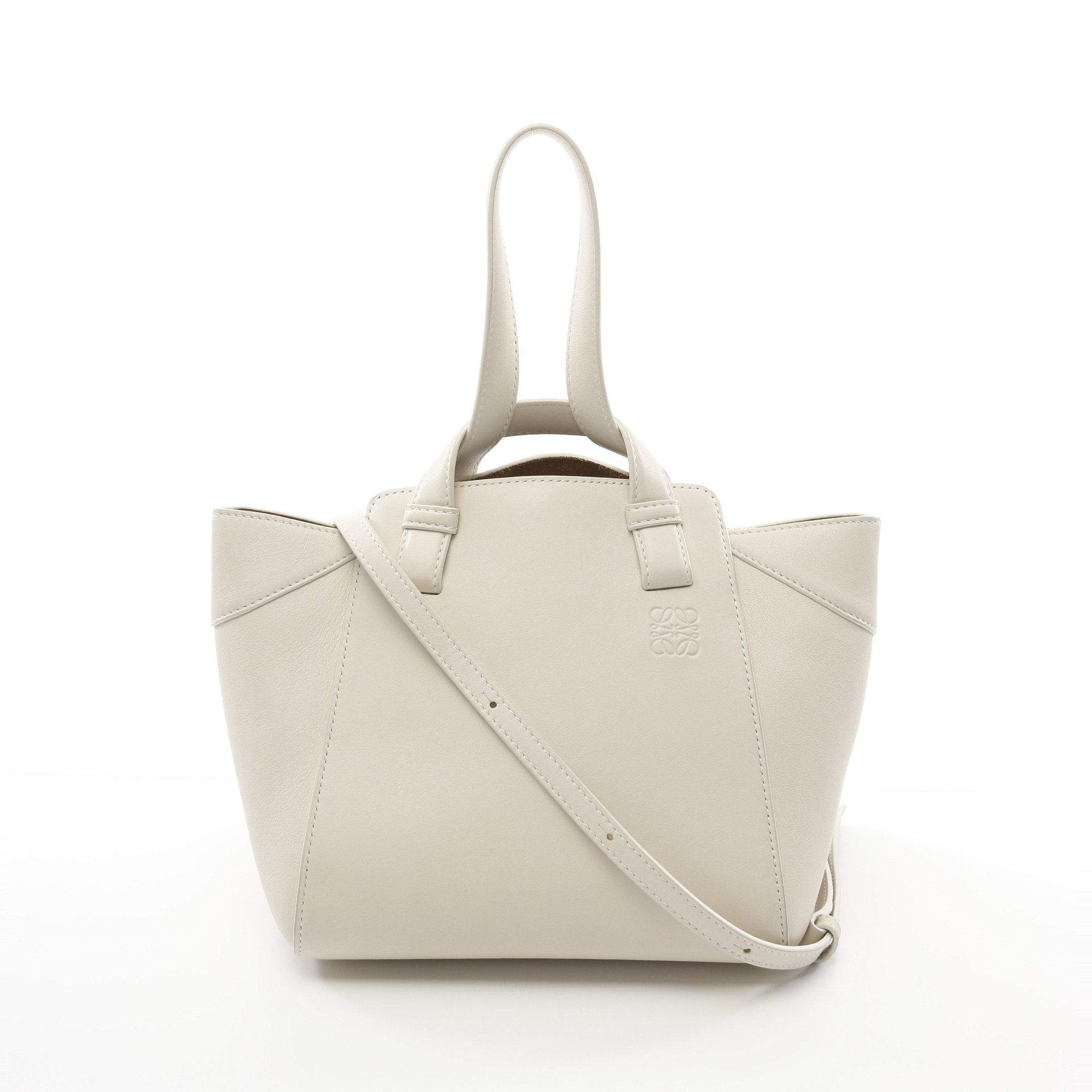 Loewe Loewe Hammock Nugget Handbag Leather Off White Size ONE SIZE - 1 Thumbnail