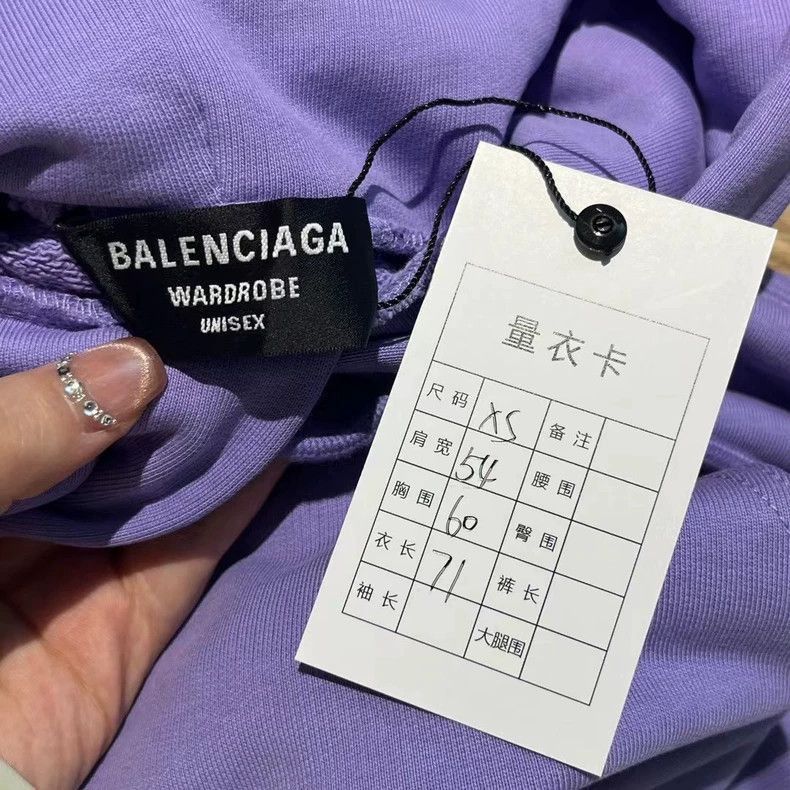 Balenciaga Balenciaga Purple Logo Embroidered Hoodie-2506 Size US XS / EU 42 / 0 - 3 Thumbnail